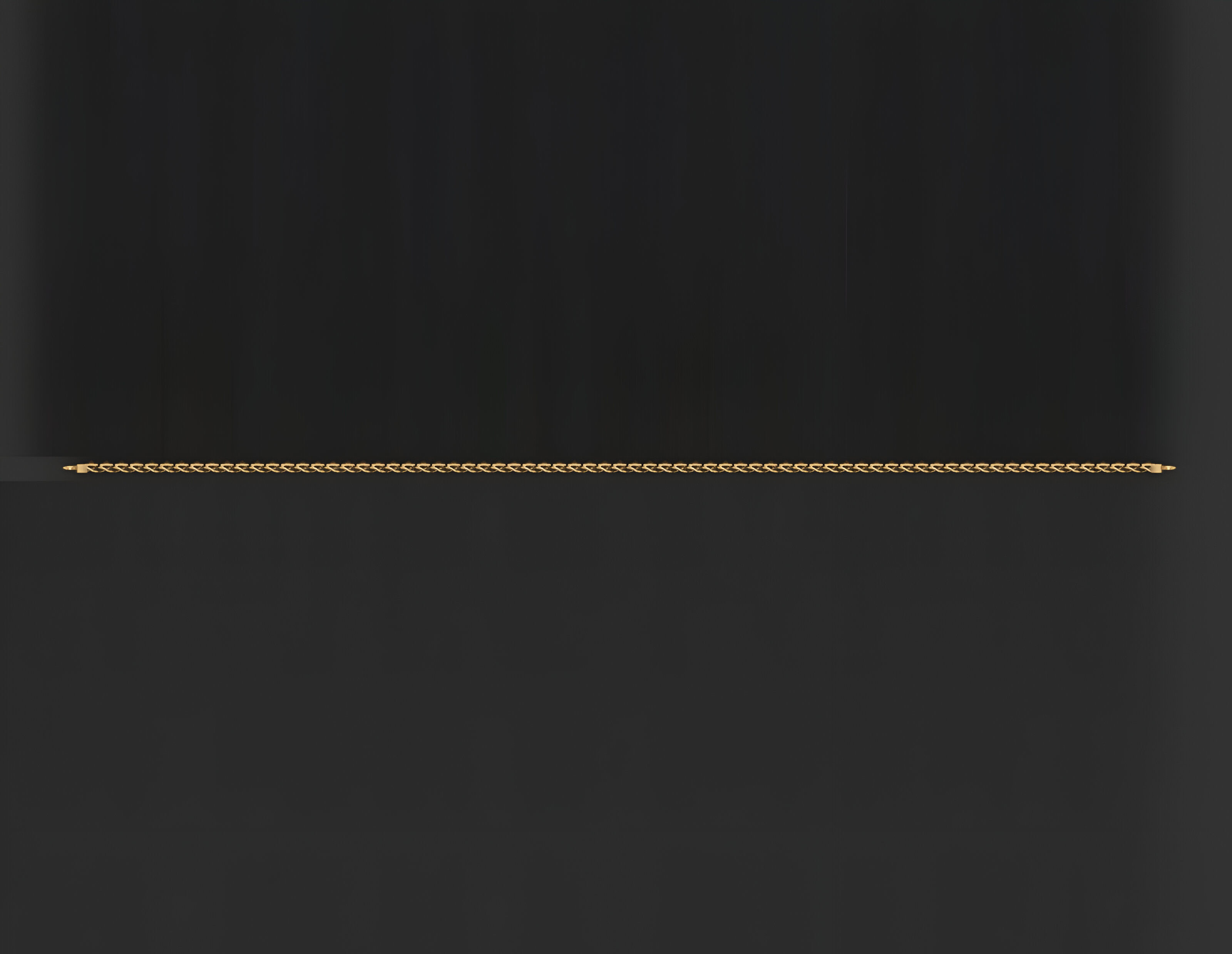 Gold Chain Bracelet 3D print model_1