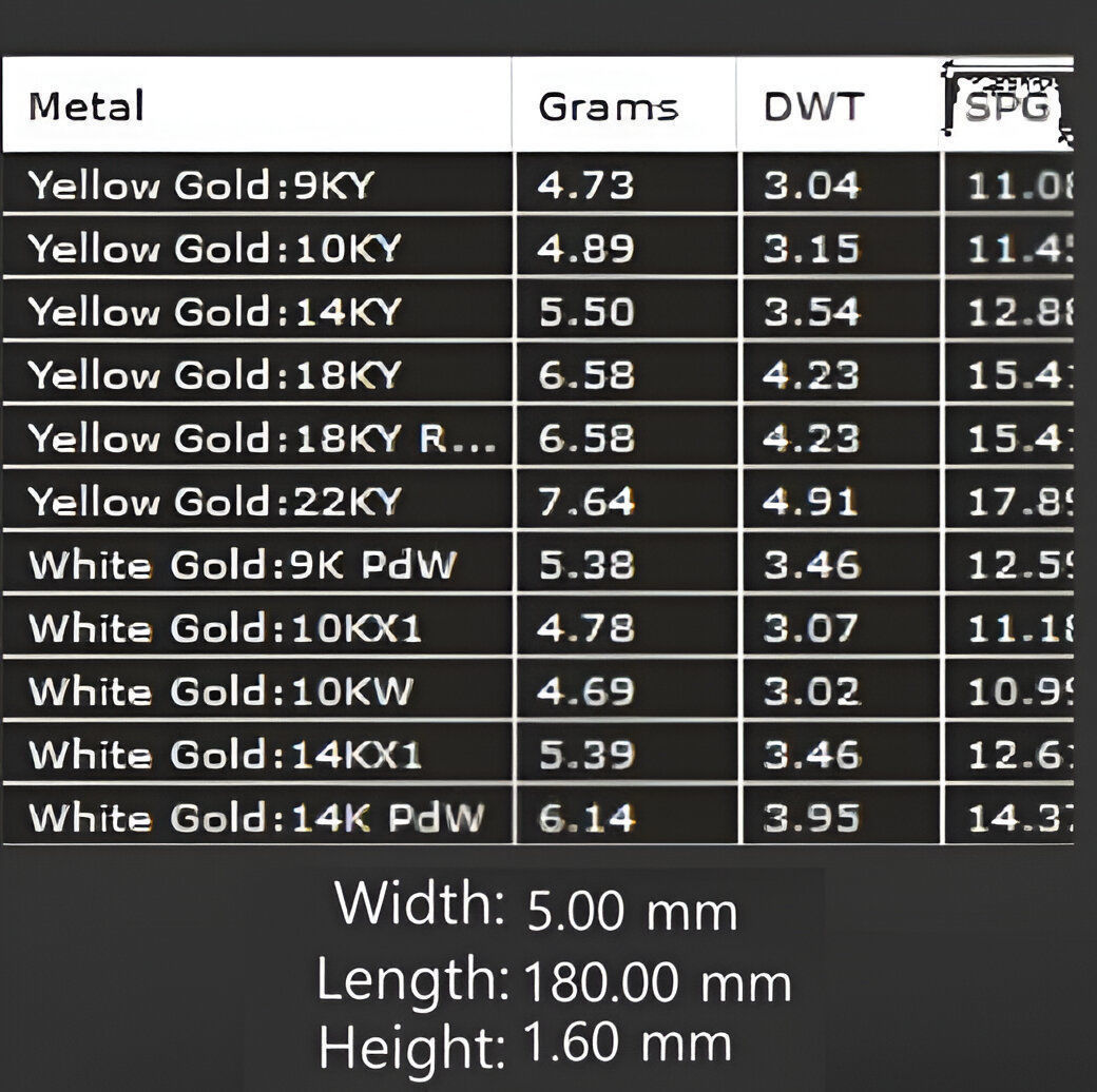 Gold Chain Bracelet 3D print model_3