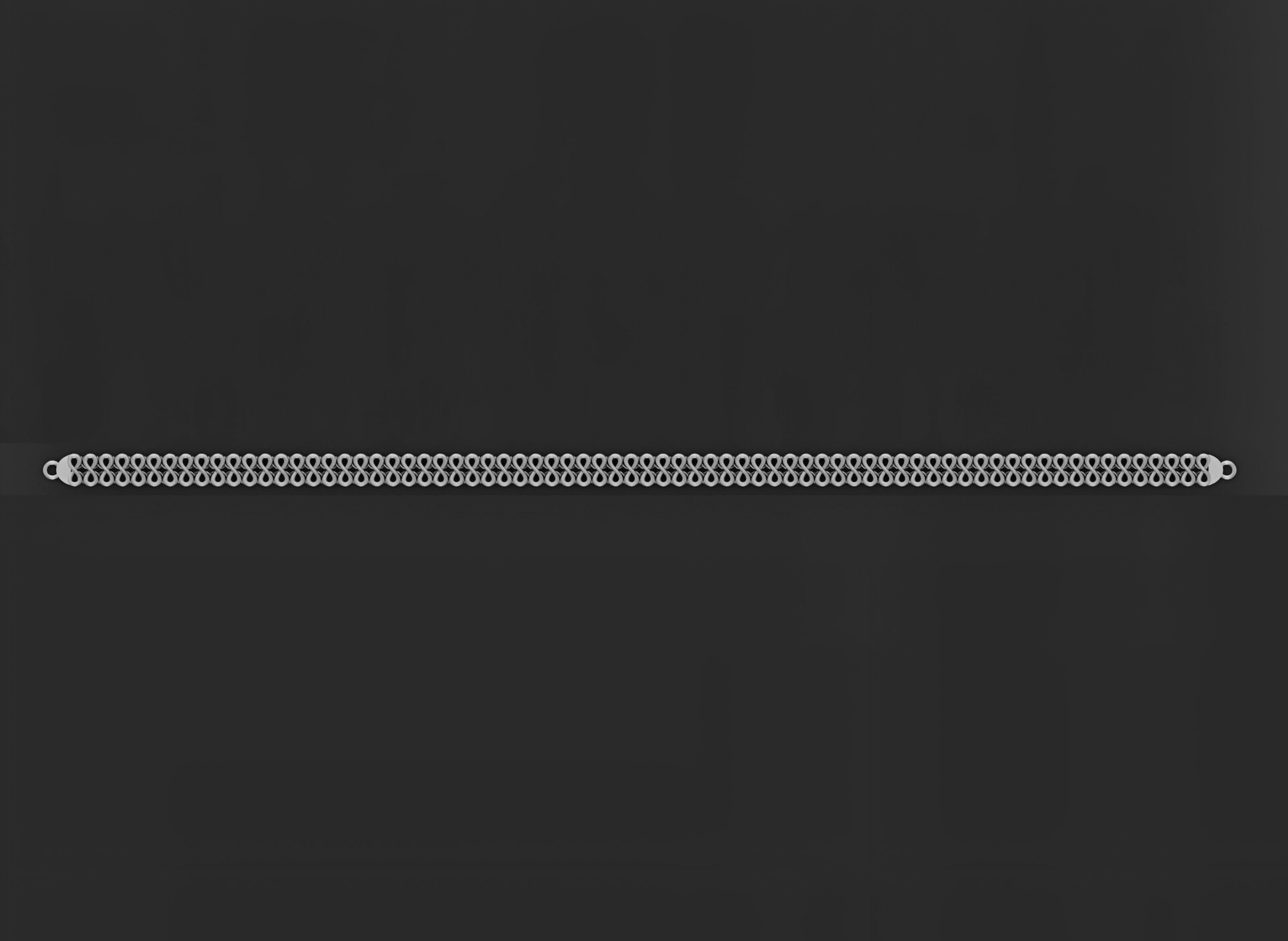 Gold Chain Bracelet 3D print model_9