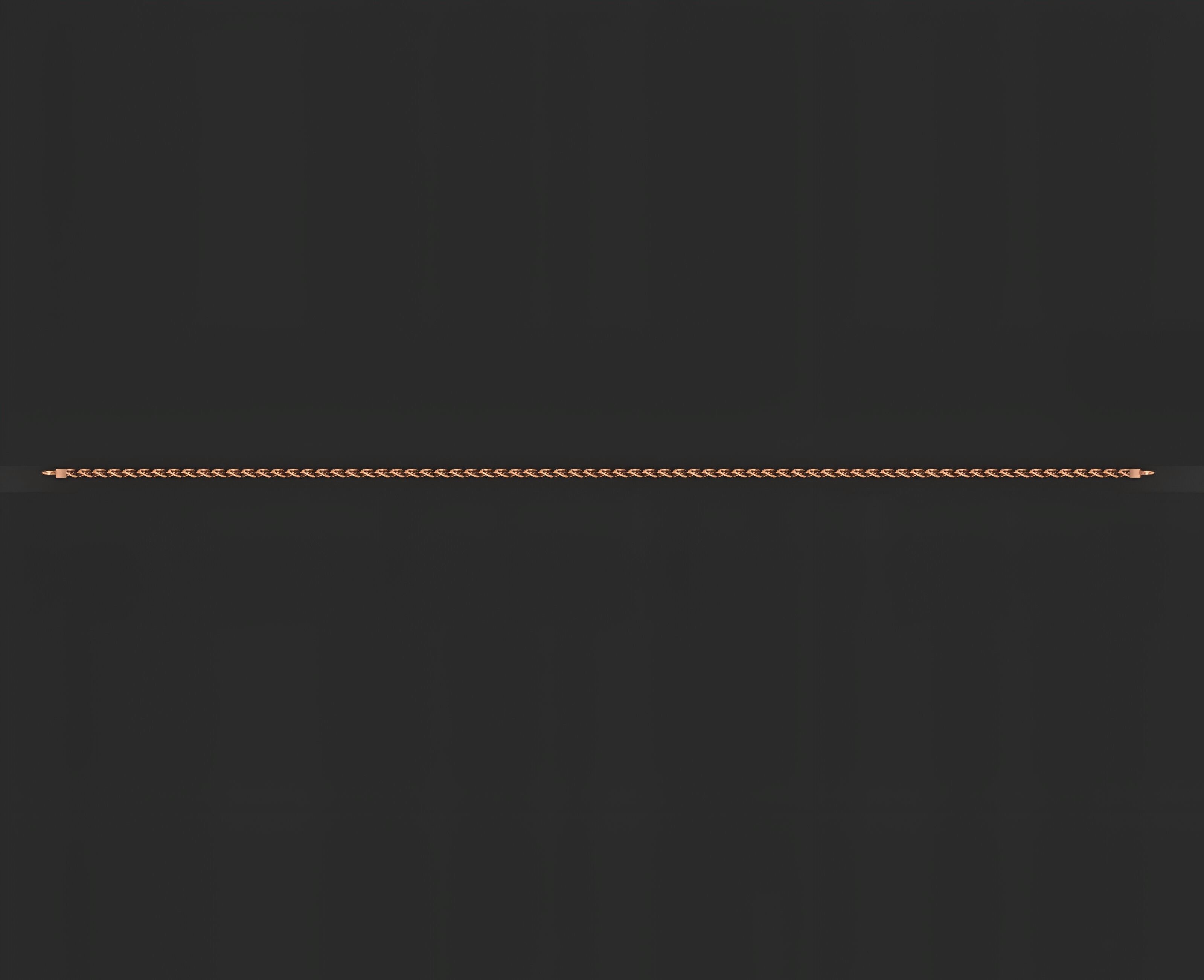 Gold Chain Bracelet 3D print model_5