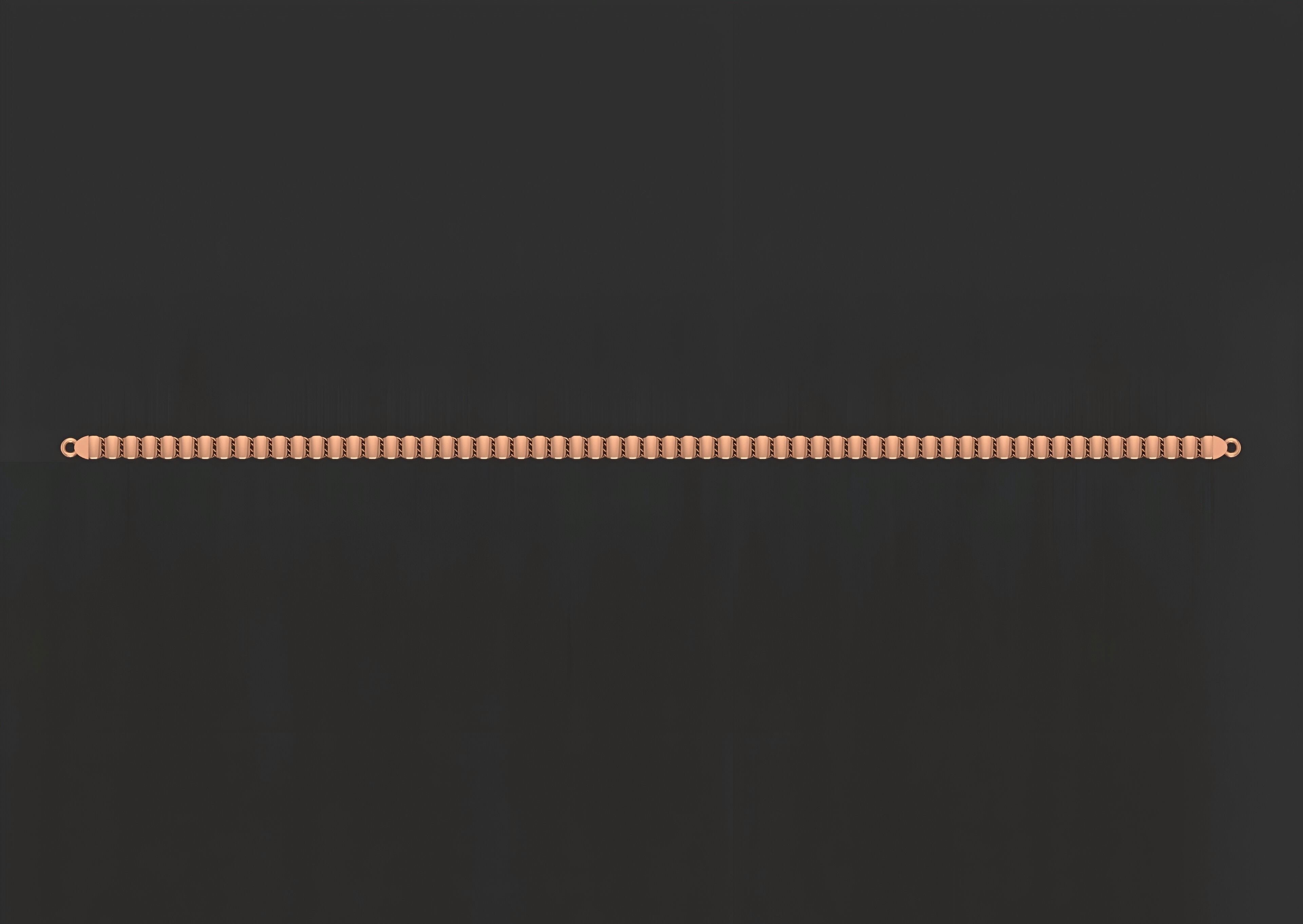 Gold Chain Bracelet 3D print model_8