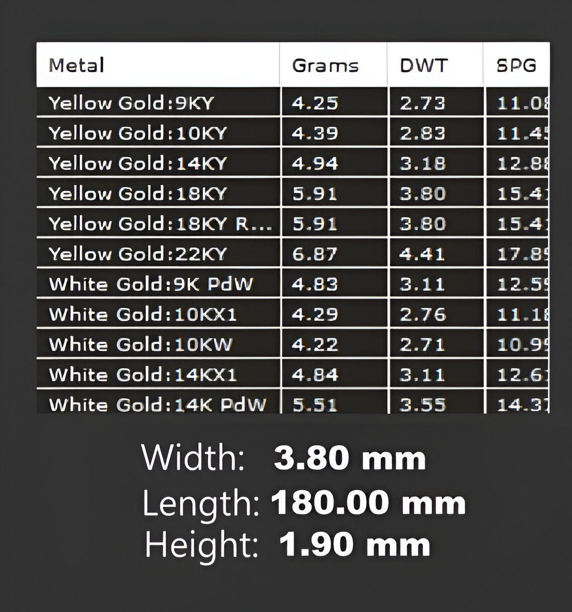 Gold Chain Bracelet 3D print model_3