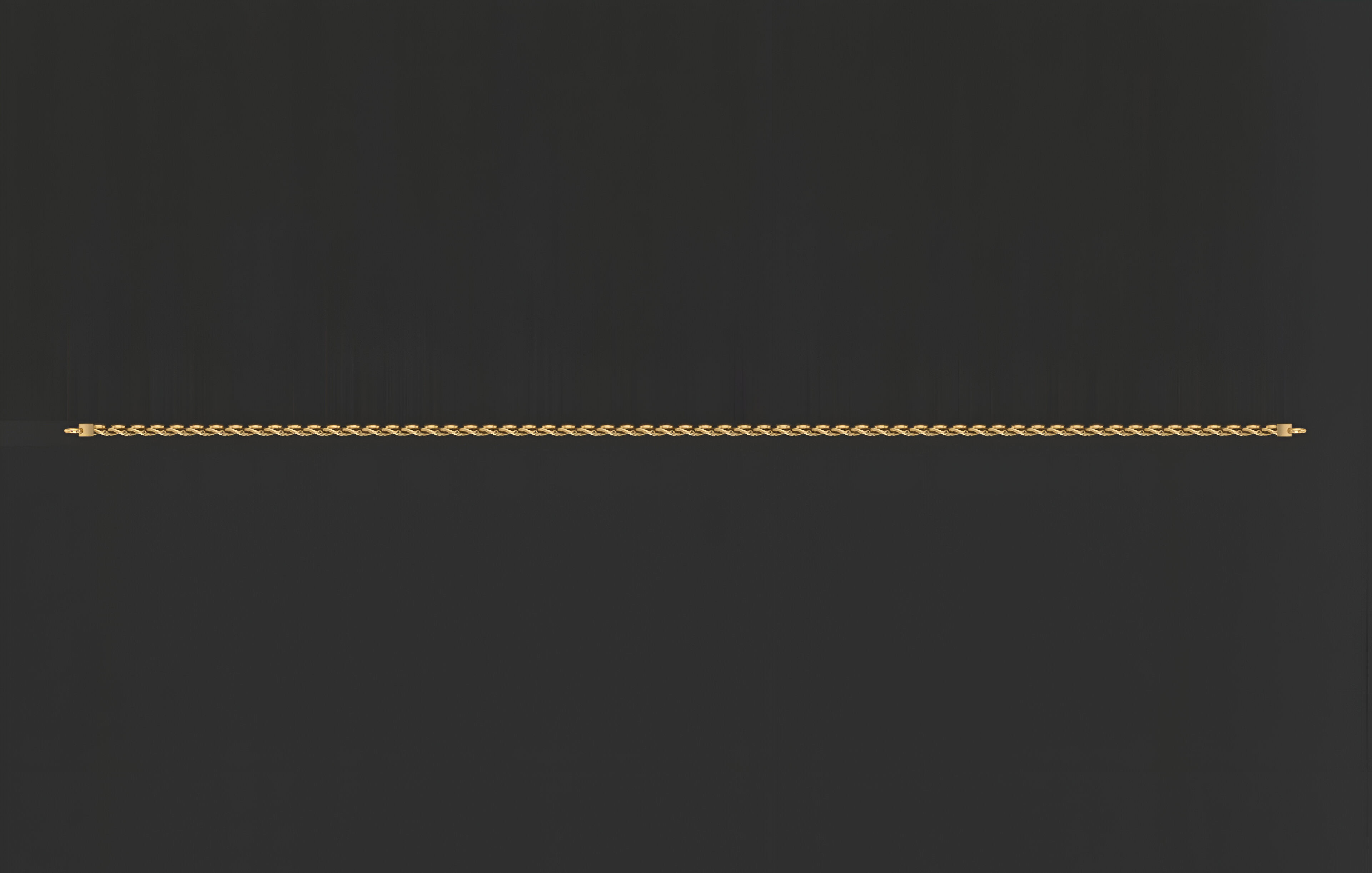 Gold Chain Bracelet 3D print model_1