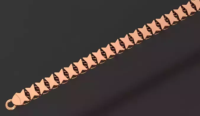Gold Chain Bracelet 3D print model