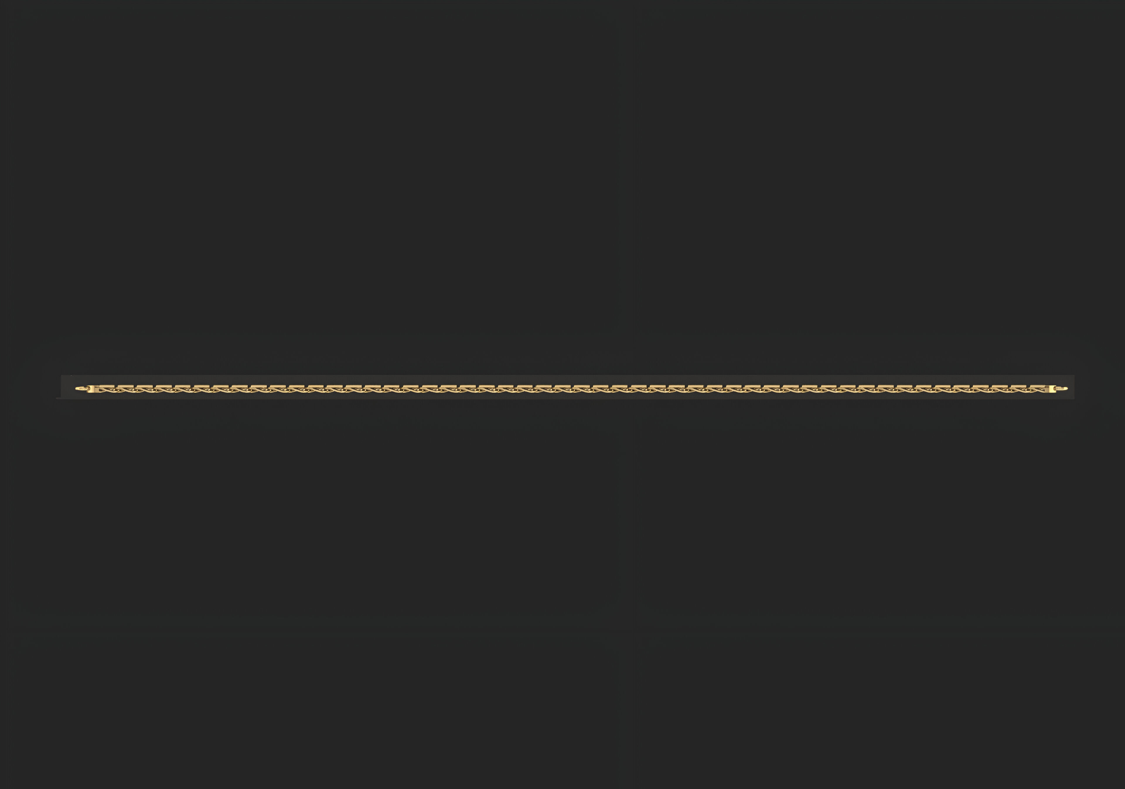 Gold Chain Bracelet 3D print model_1