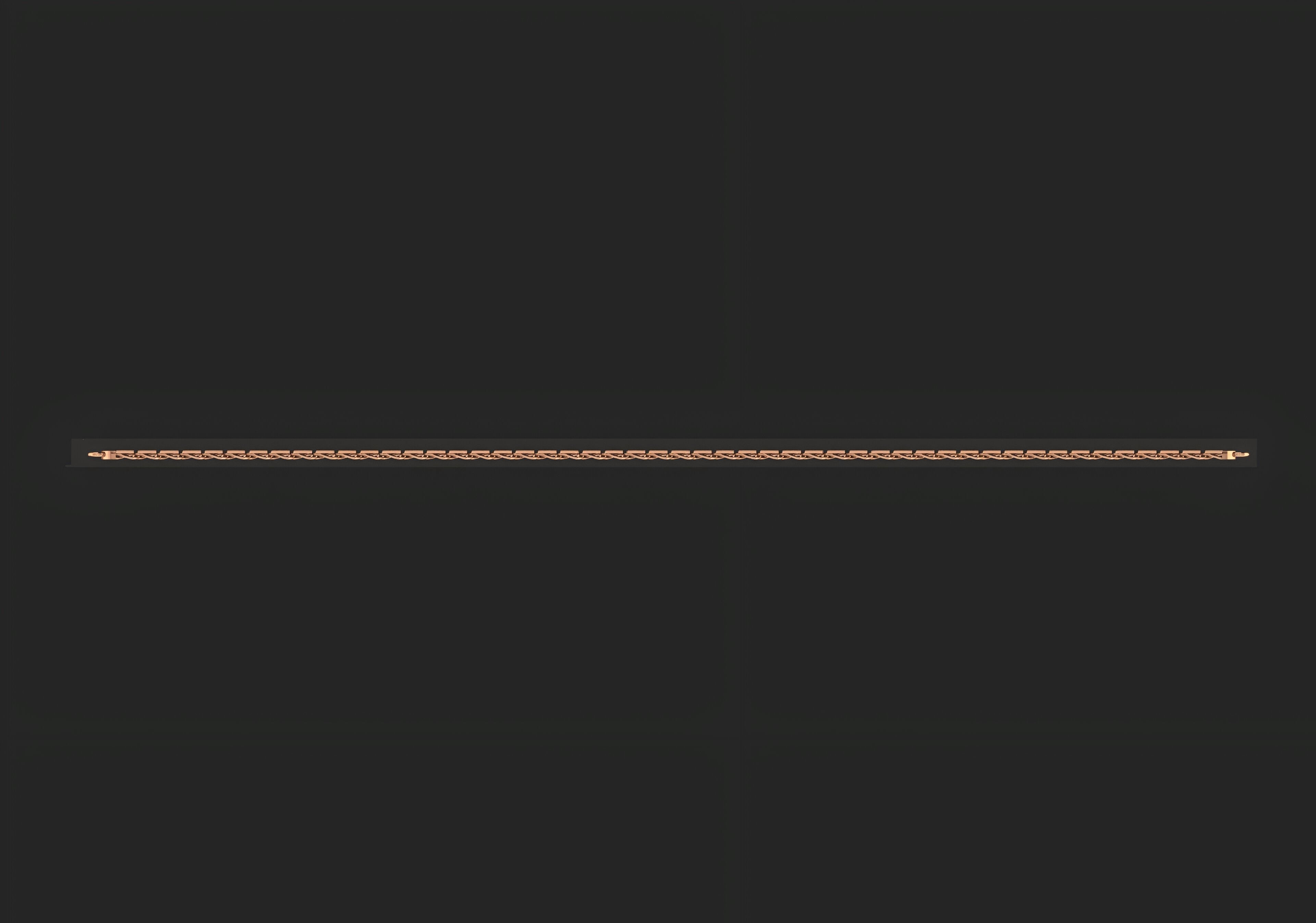 Gold Chain Bracelet 3D print model_5