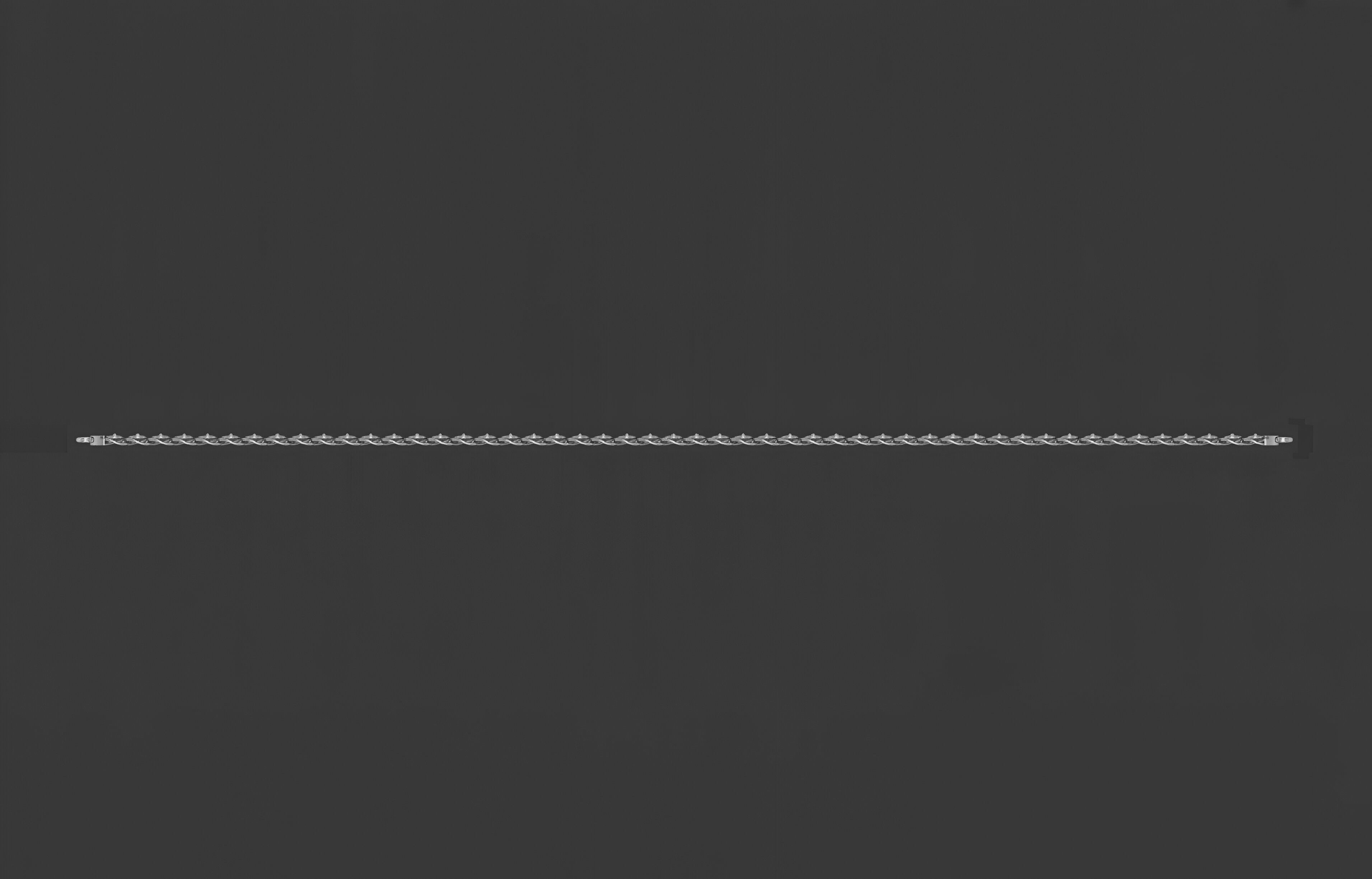 Gold Chain Bracelet 3D print model_7