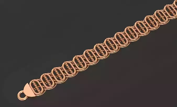 Gold Chain Bracelet 3D print model