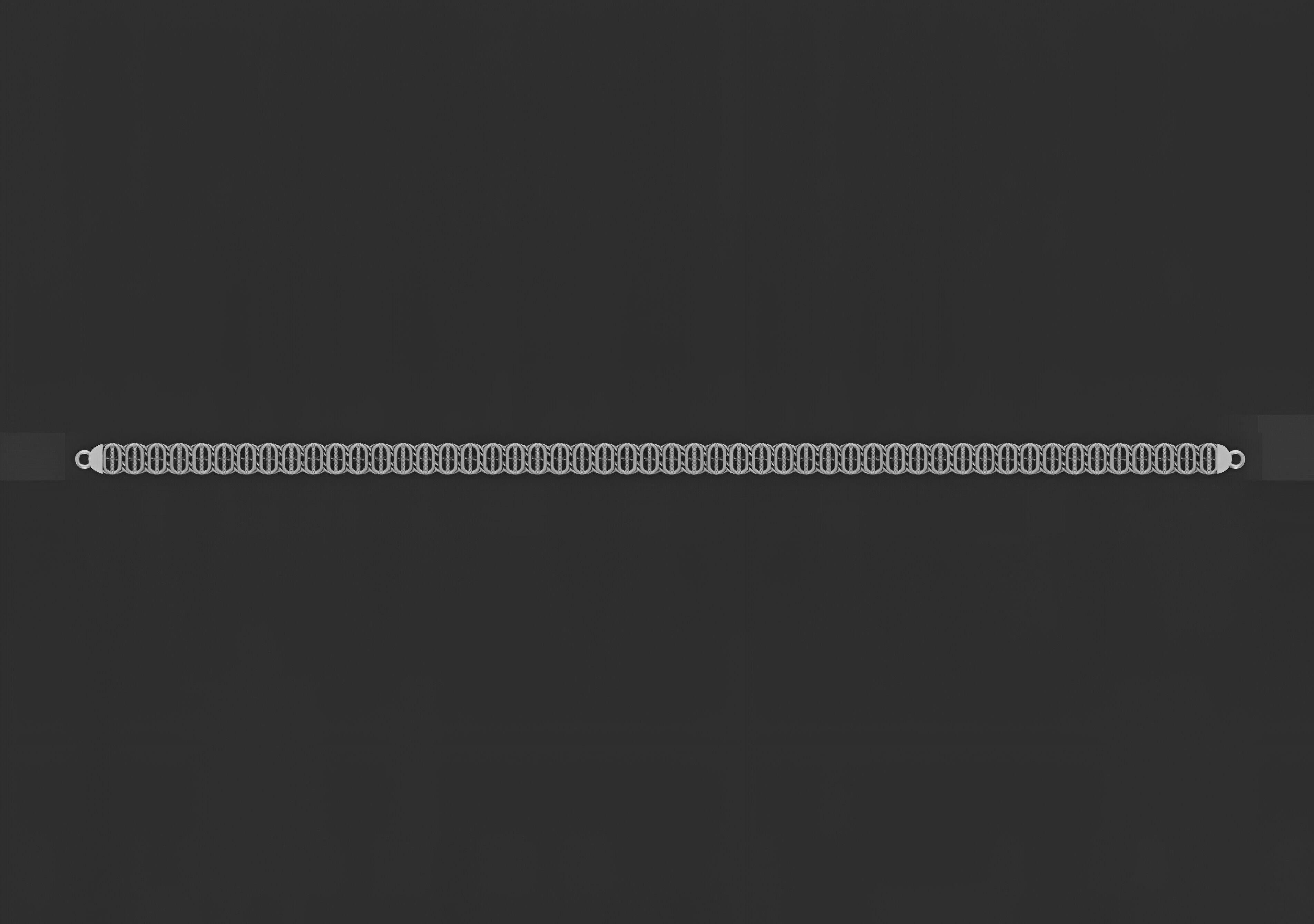 Gold Chain Bracelet 3D print model_9