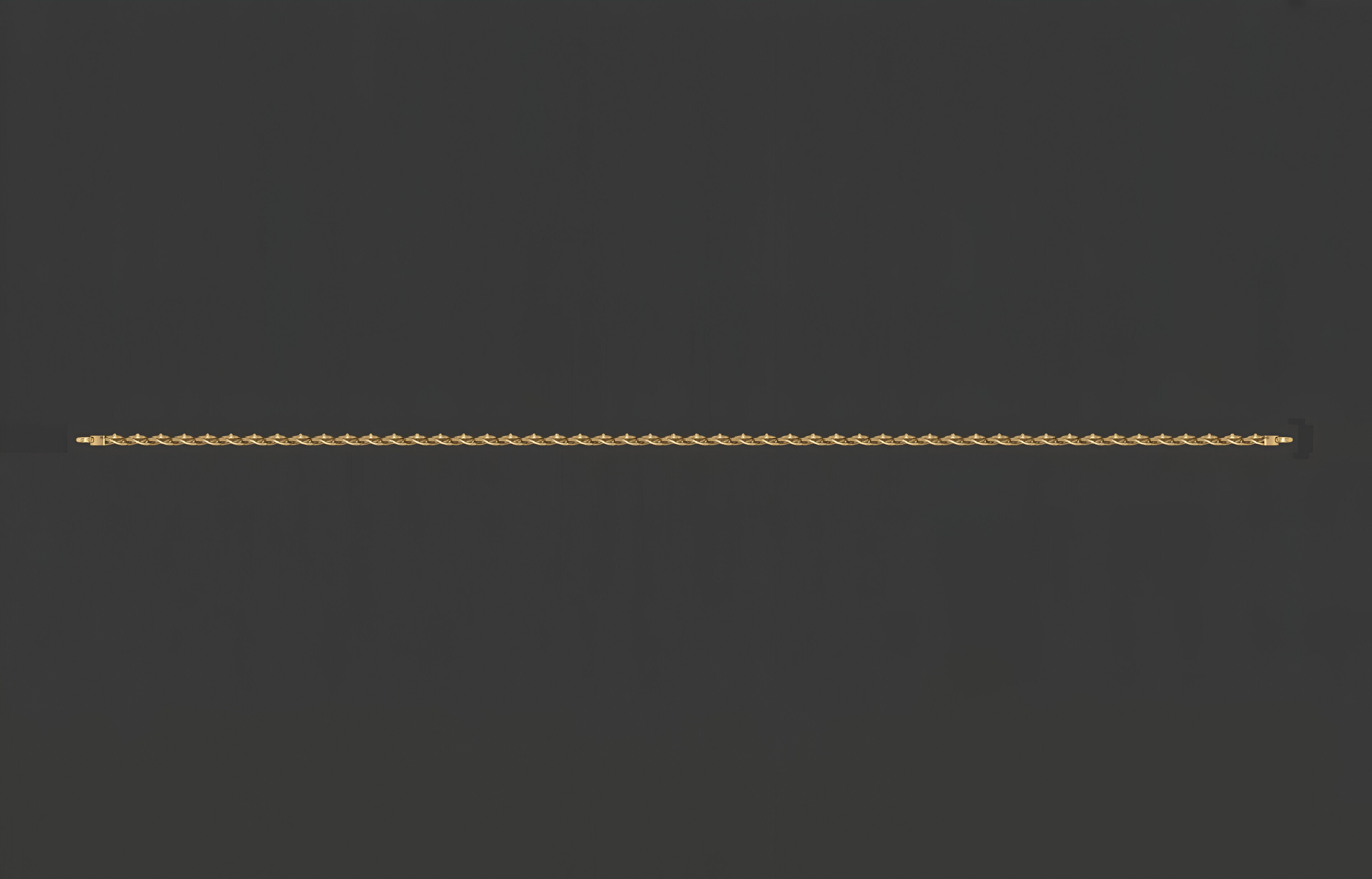 Gold Chain Bracelet 3D print model_1