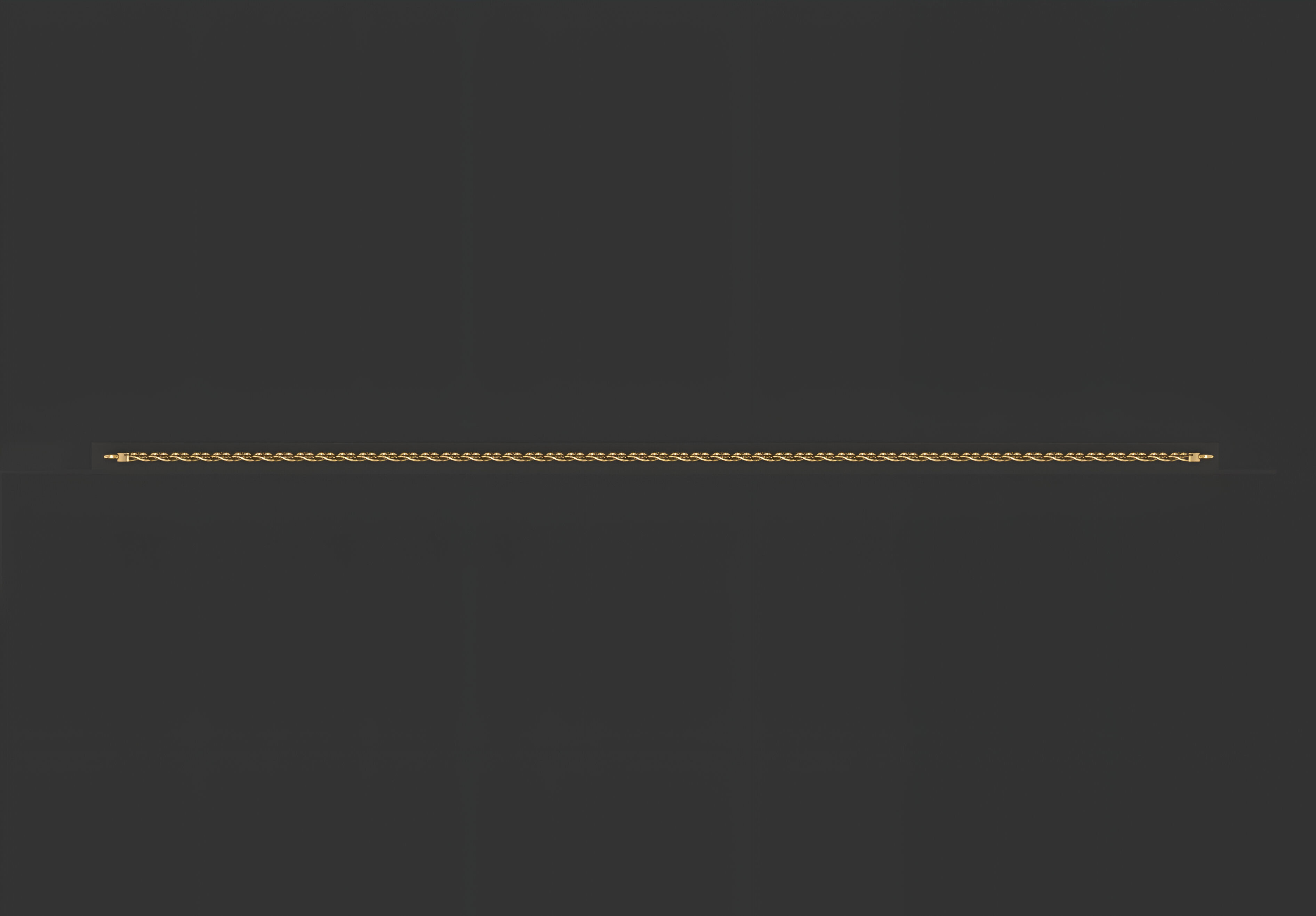 Gold Chain Bracelet 3D print model_1