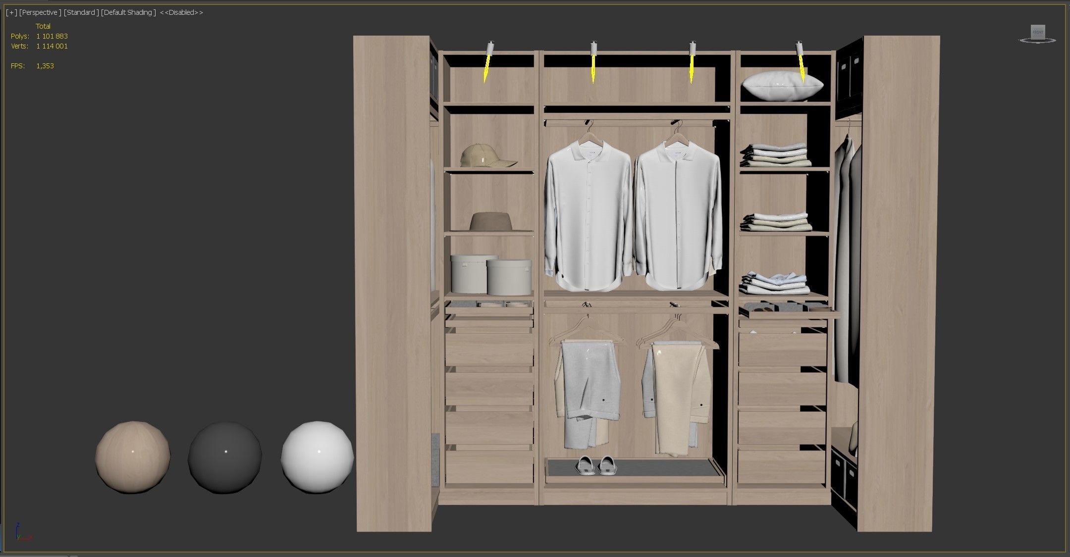 Wardrobe IKEA Set 04 3D model_9