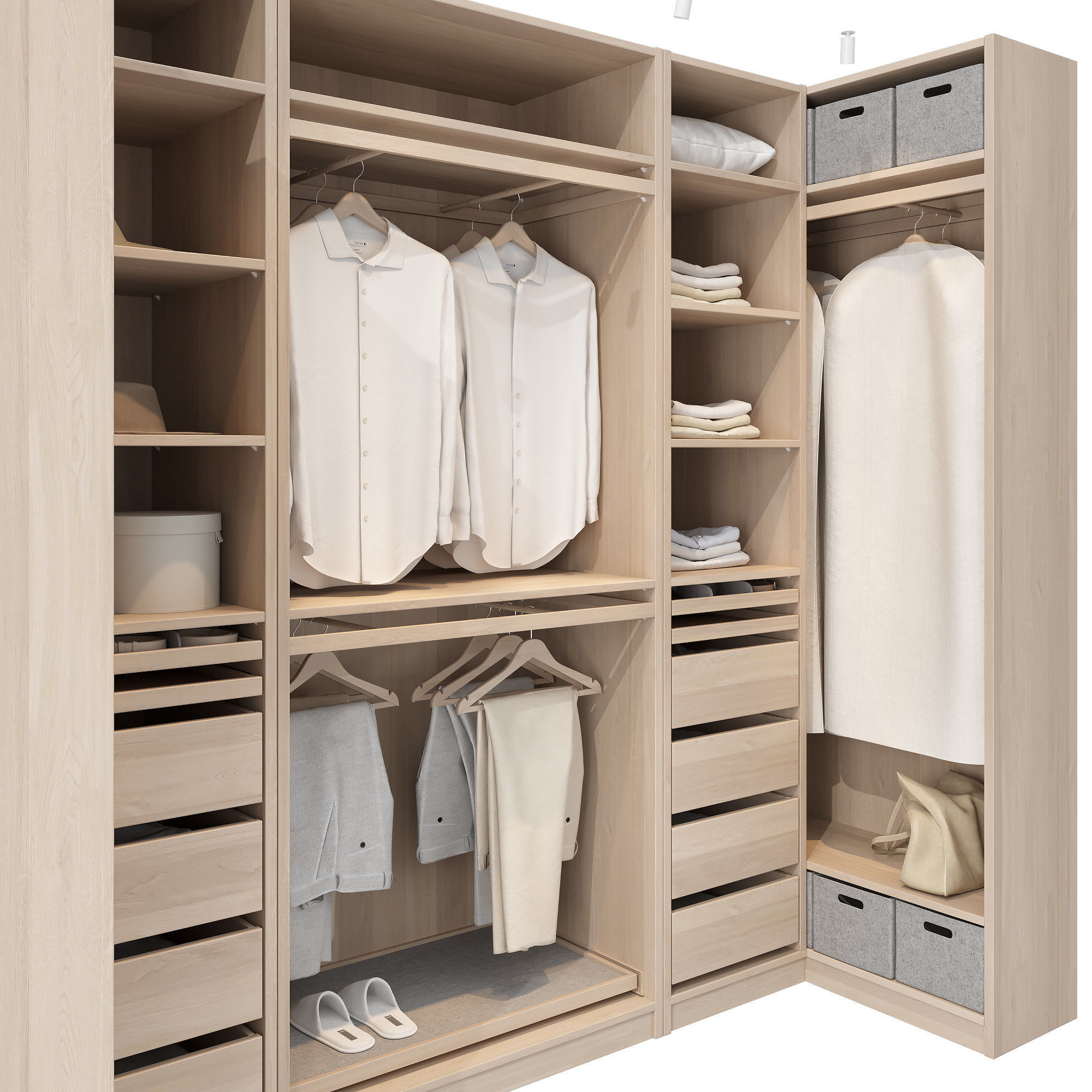 Wardrobe IKEA Set 04 3D model_8