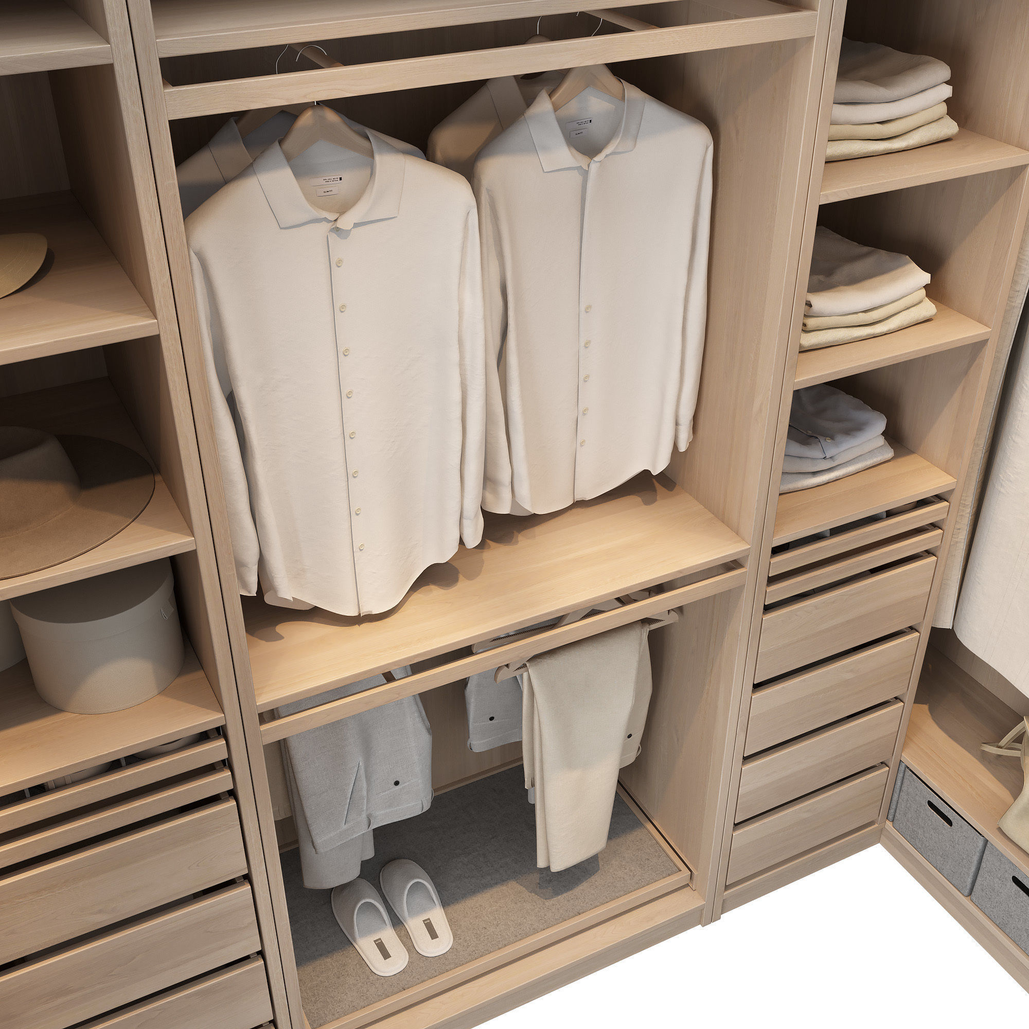 Wardrobe IKEA Set 04 3D model_4