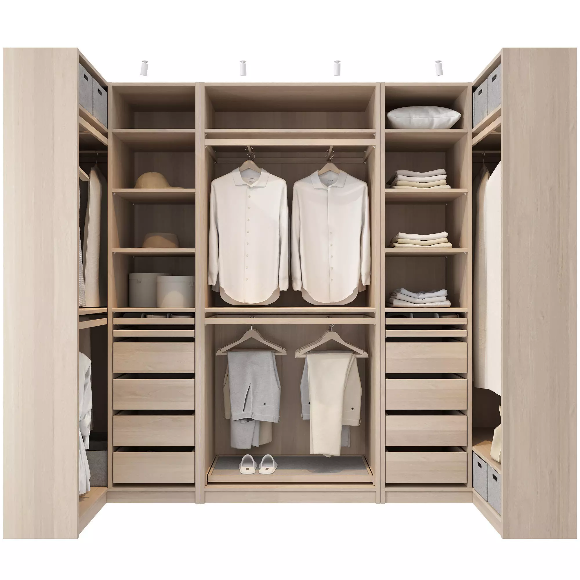 Wardrobe IKEA Set 04 3D model_0
