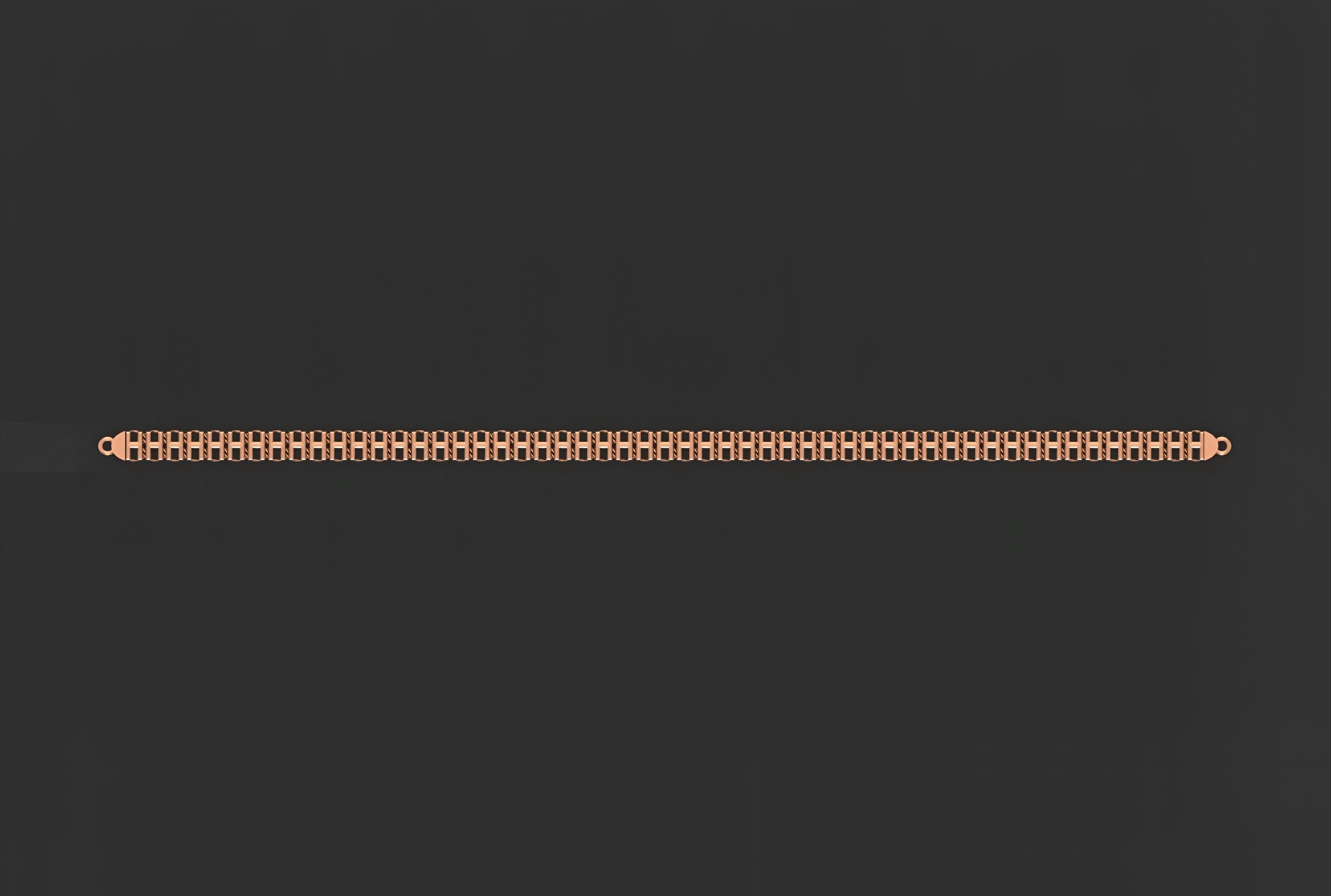 Gold Chain Bracelet 3D print model_8