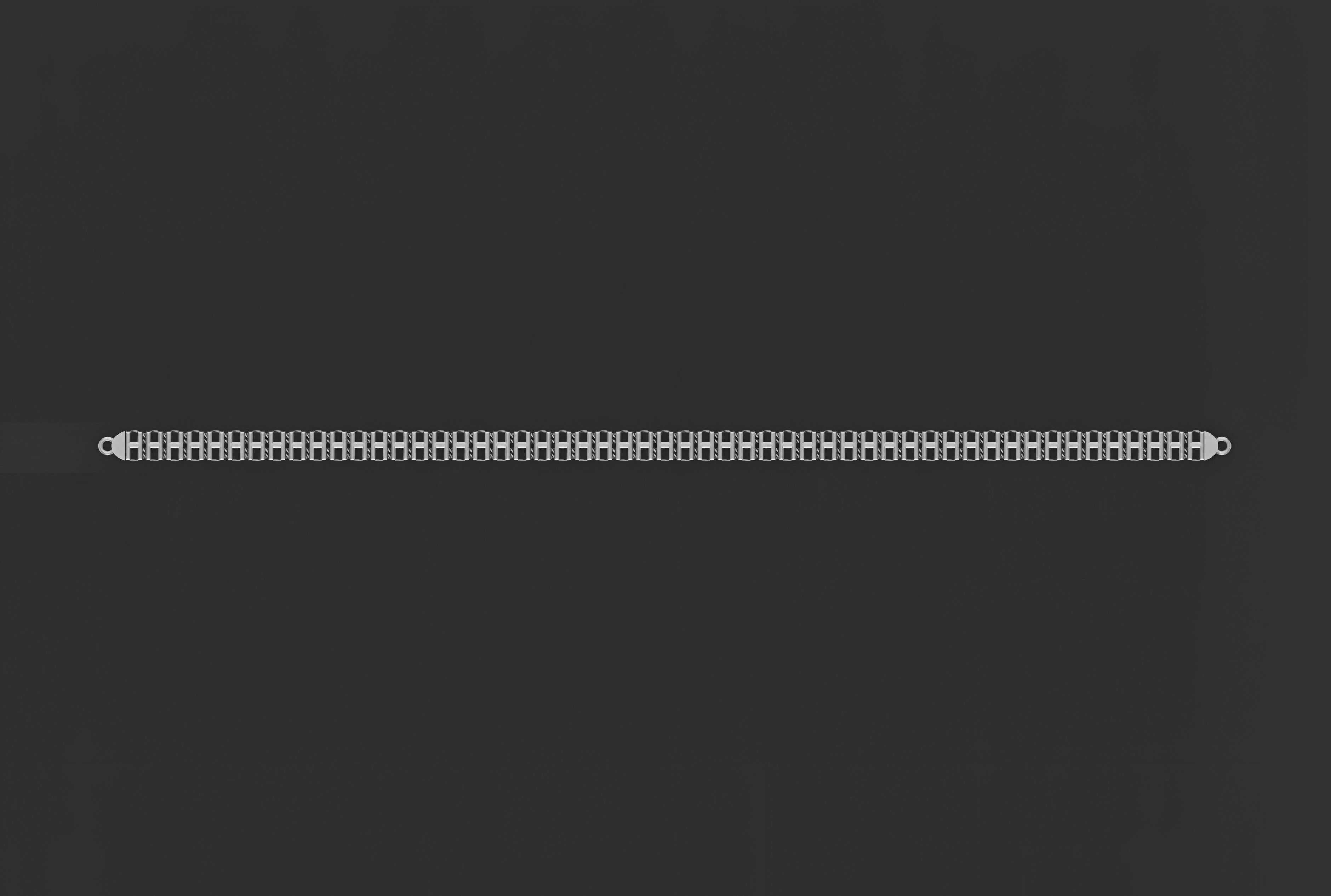 Gold Chain Bracelet 3D print model_9