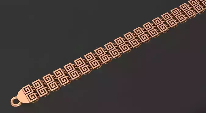 Gold Chain Bracelet 3D print model