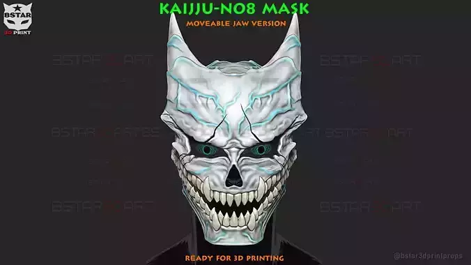 Kaiju No 8 Mask - Moveable Jaw Version - Kafka Hibino Cosplay