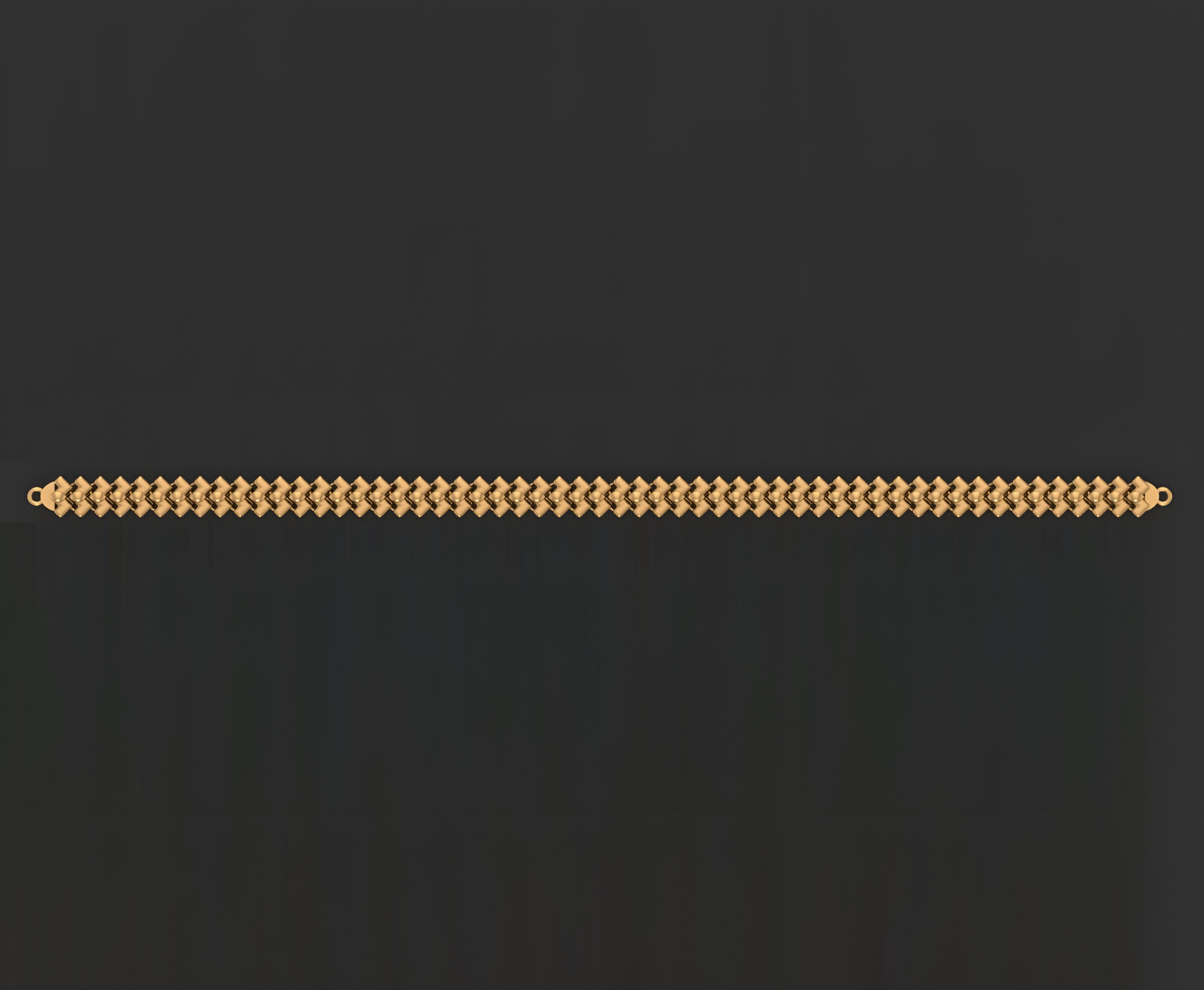 Gold Chain Bracelet 3D print model_4