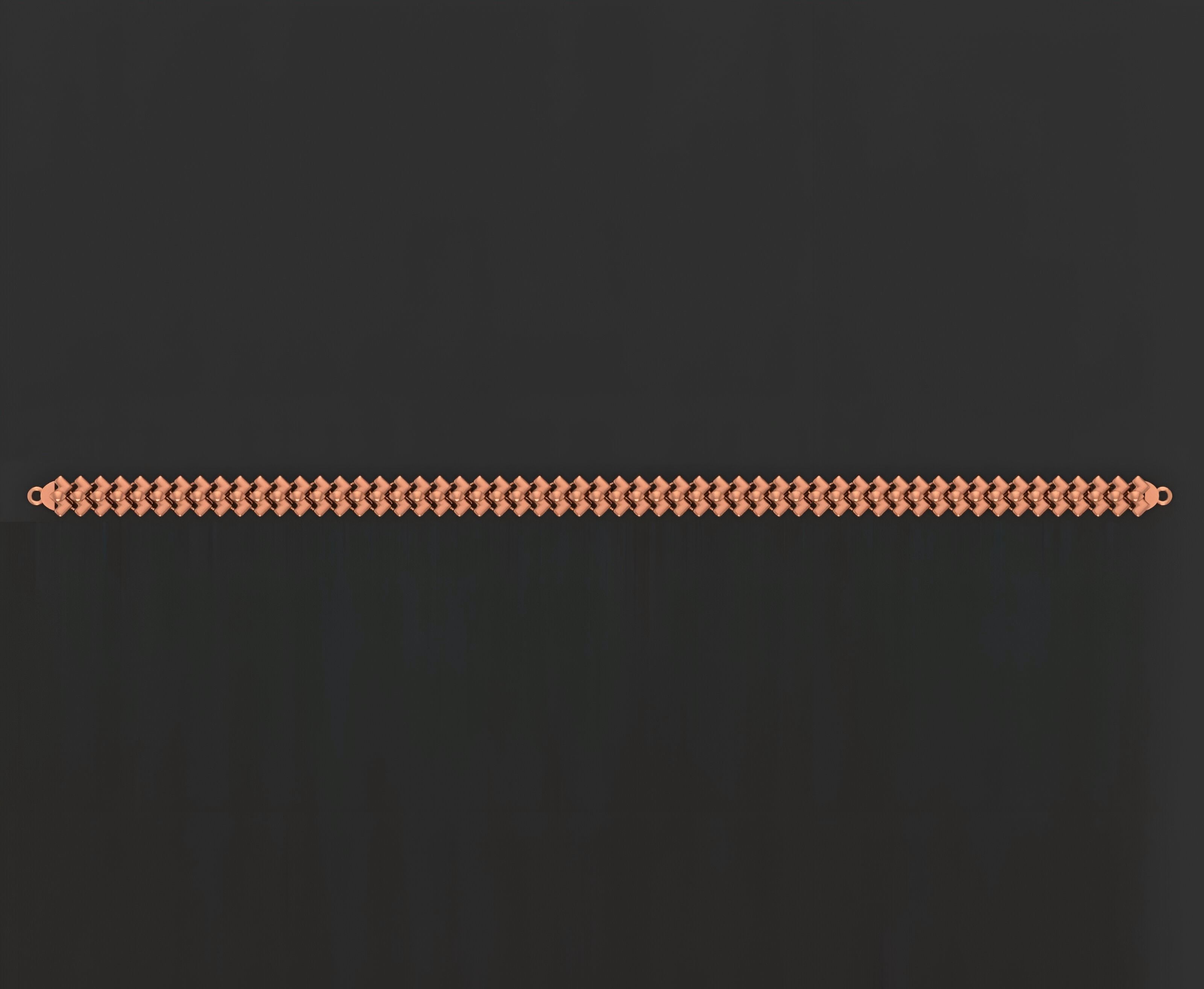 Gold Chain Bracelet 3D print model_8