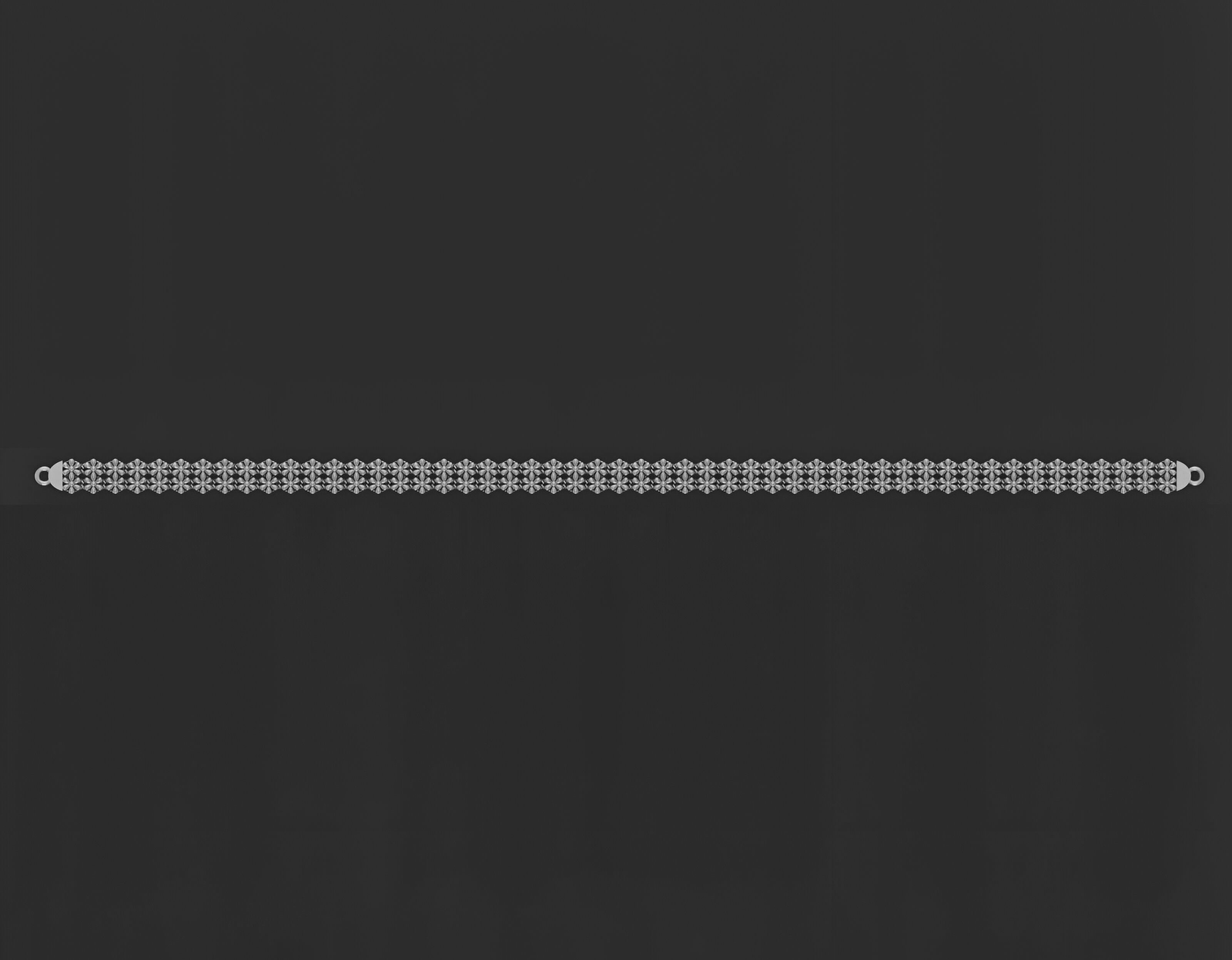 Gold Chain Bracelet 3D print model_9