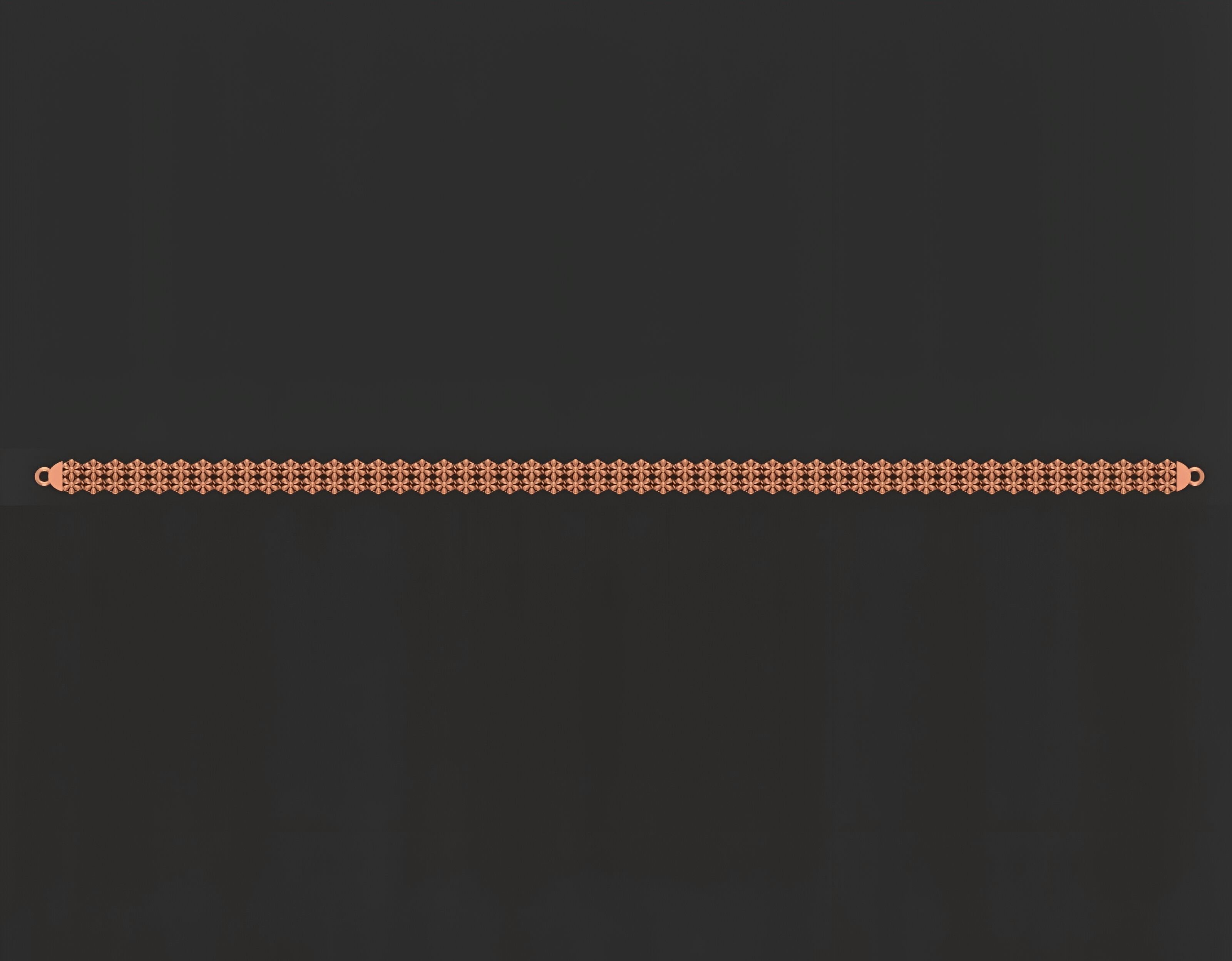 Gold Chain Bracelet 3D print model_8