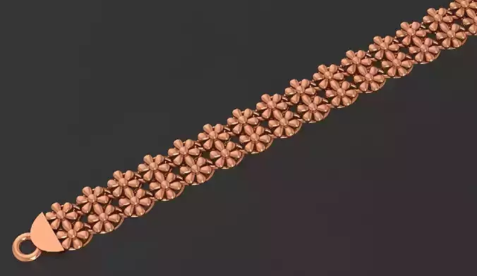 Gold Chain Bracelet 3D print model
