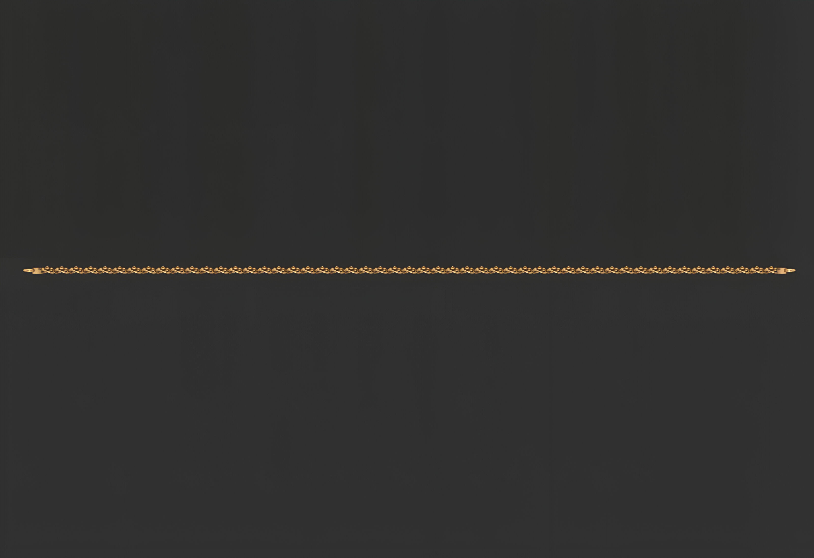 Gold Chain Bracelet 3D print model_1