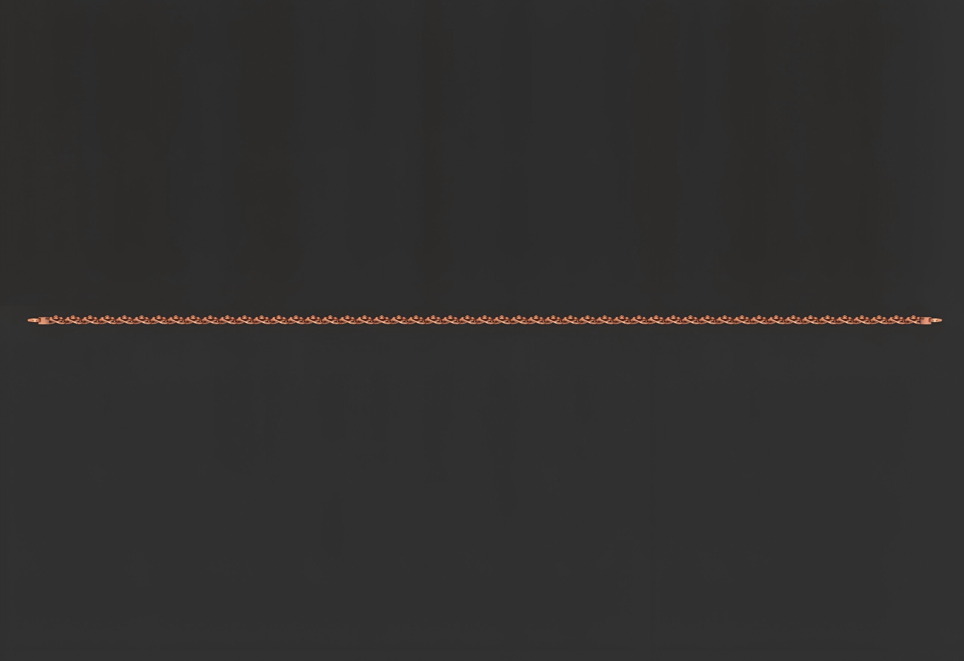 Gold Chain Bracelet 3D print model_5