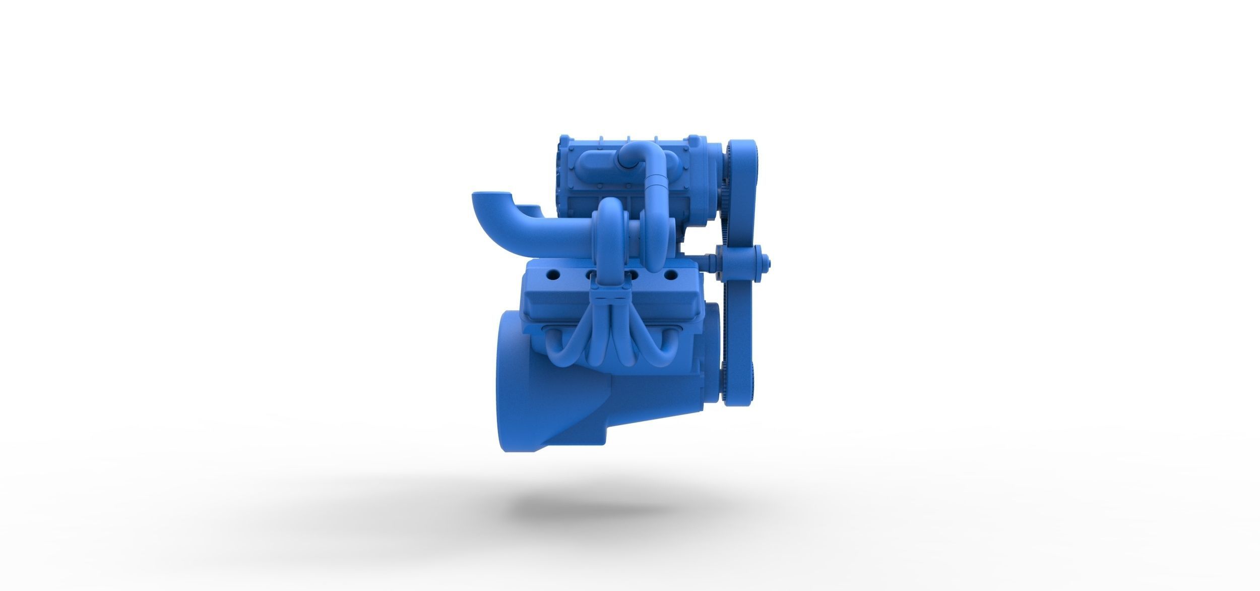 Twin turbo supercharged V8 Engine Version 7 Scale 1 to 25 3D print model_13