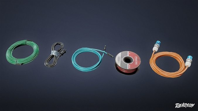 HOLLYWOOD - Cables 02 - LOW POLY Low-poly 3D model