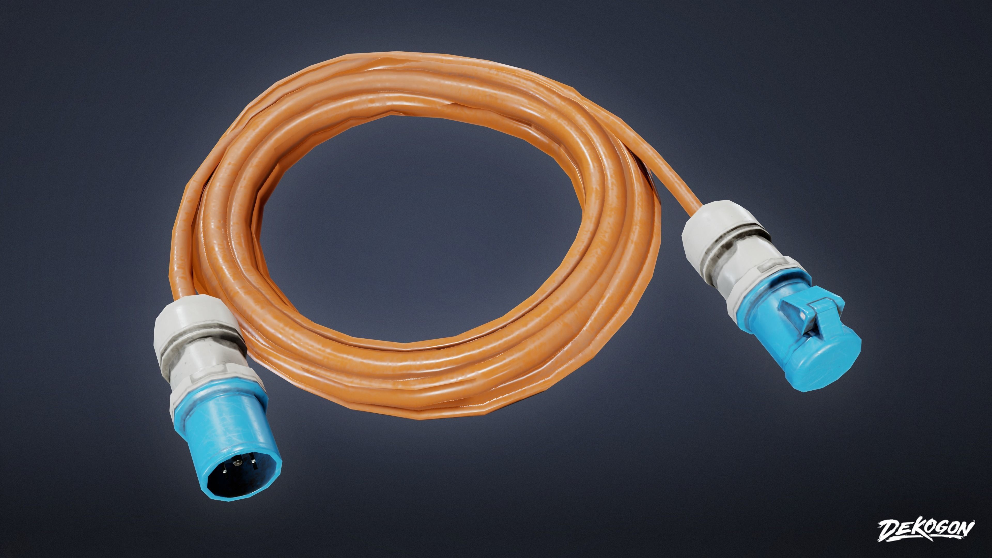 HOLLYWOOD - Cables 02 - LOW POLY Low-poly 3D model_8