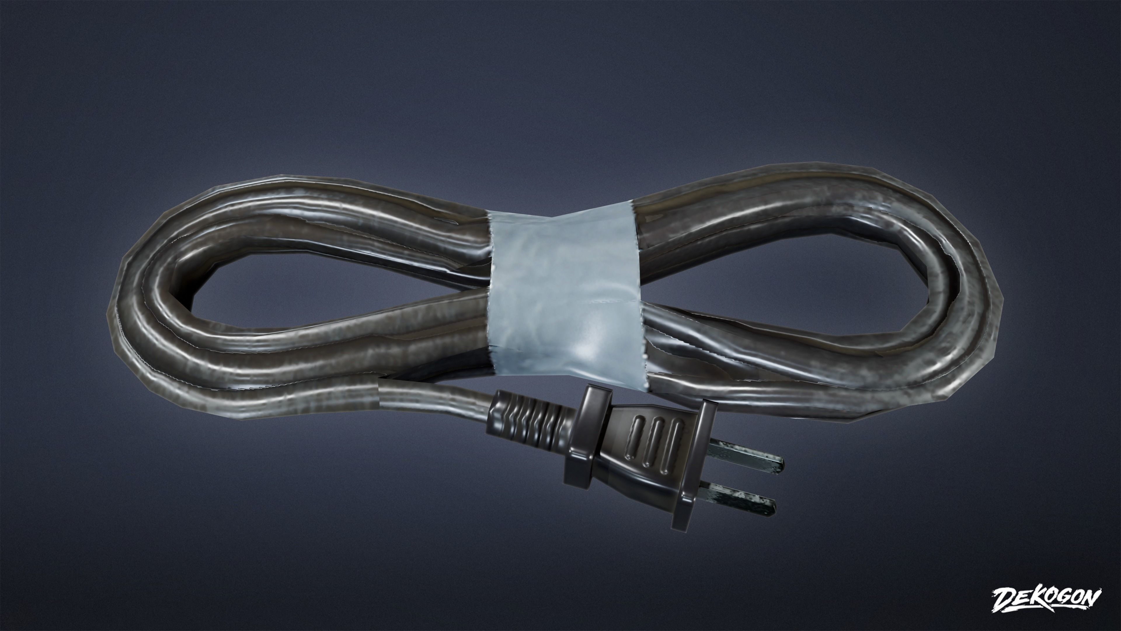 HOLLYWOOD - Cables 02 - LOW POLY Low-poly 3D model_5