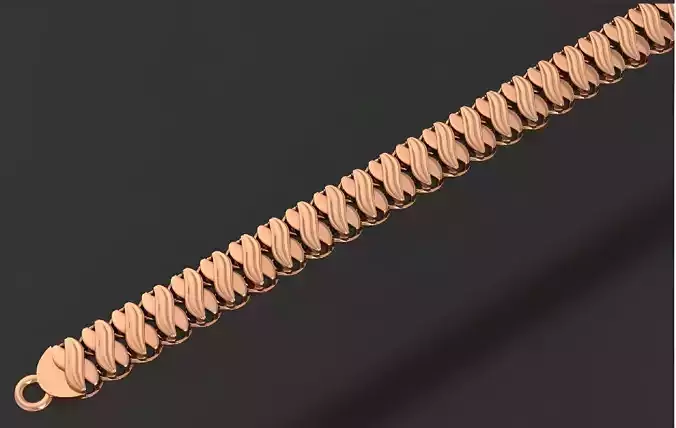 Gold Chain Bracelet 3D print model