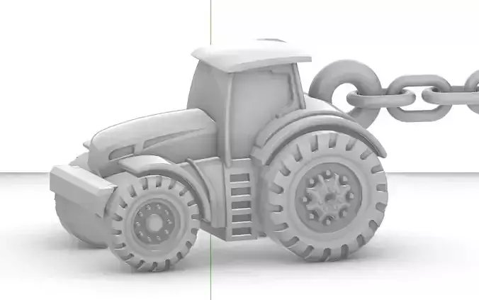 Keychain Tractor