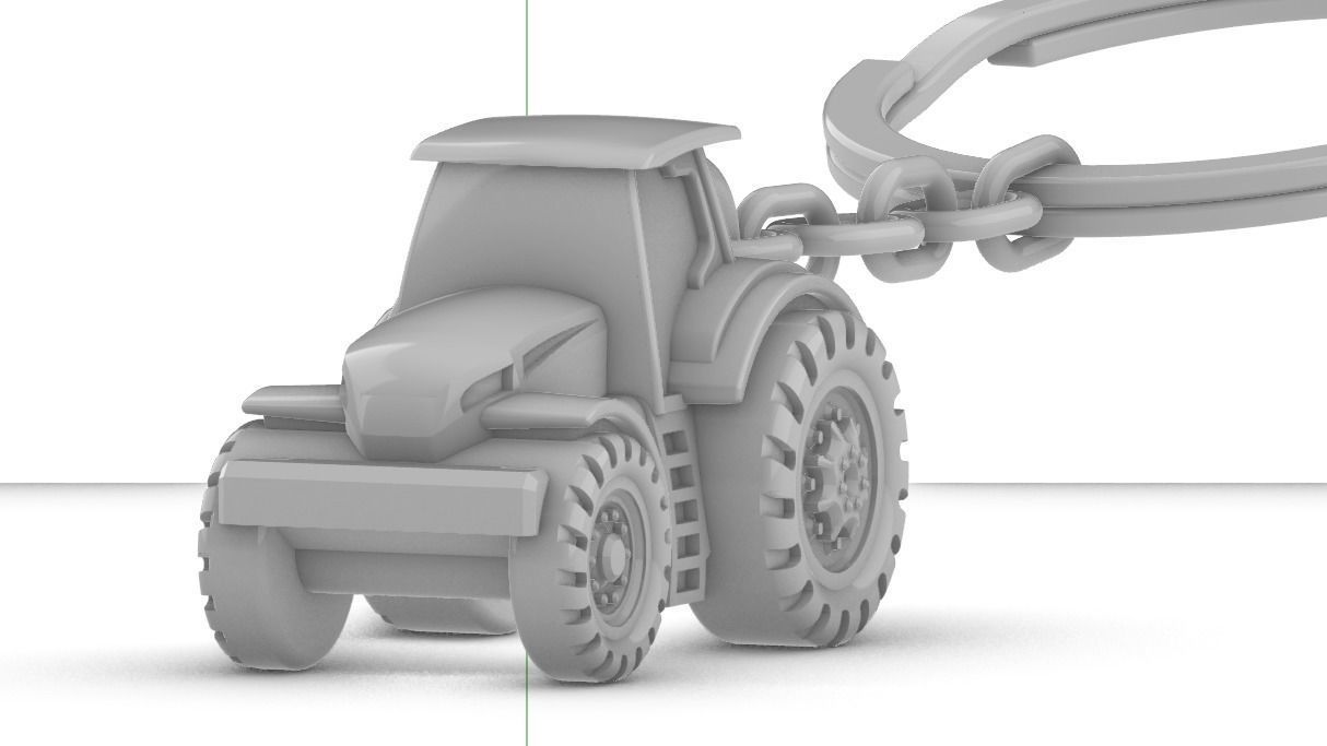 Keychain Tractor 3D print model_2