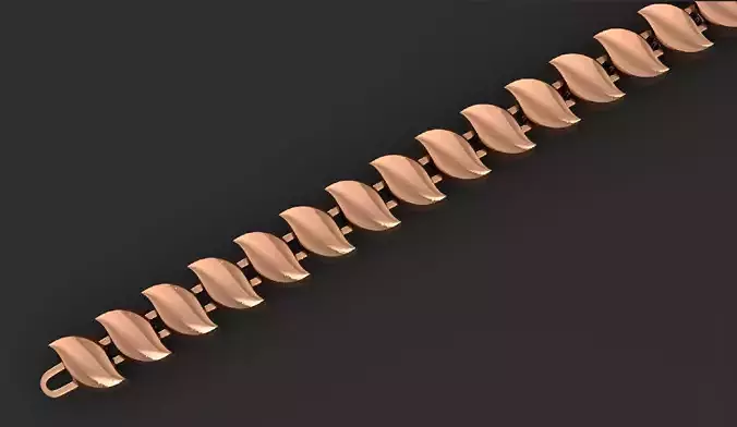 Gold Chain Bracelet 3D print model