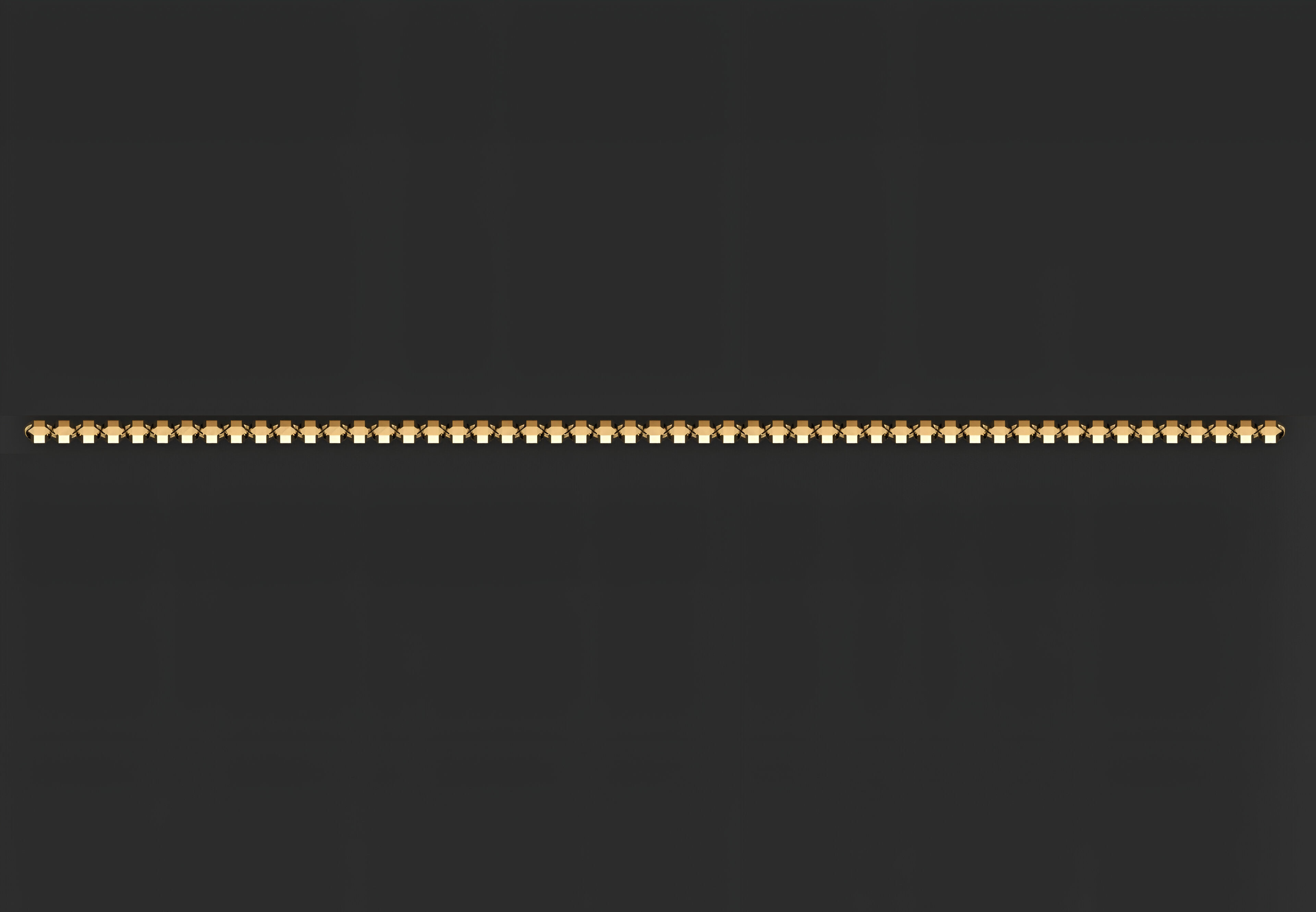 Gold Chain Bracelet 3D print model_7