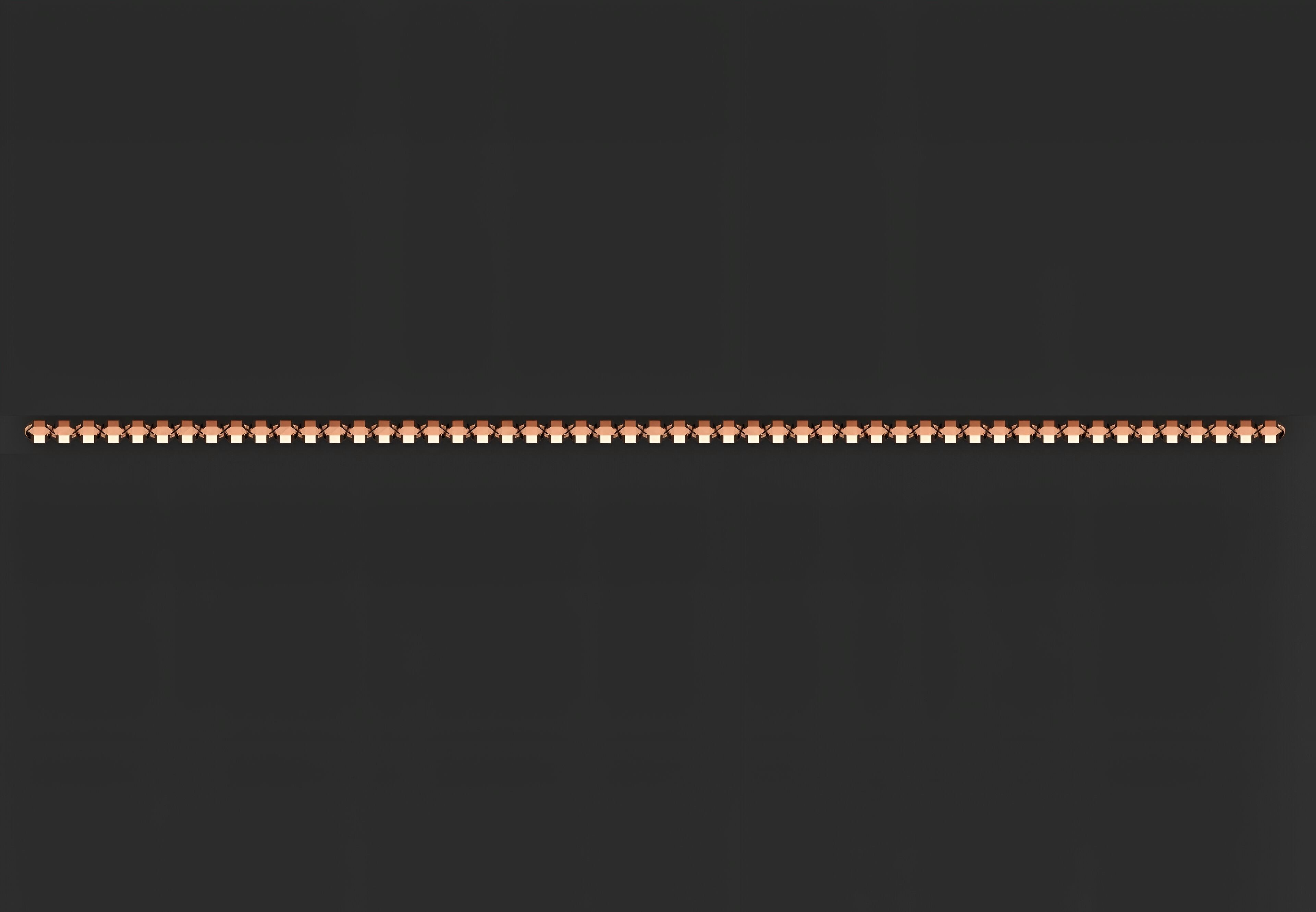 Gold Chain Bracelet 3D print model_4