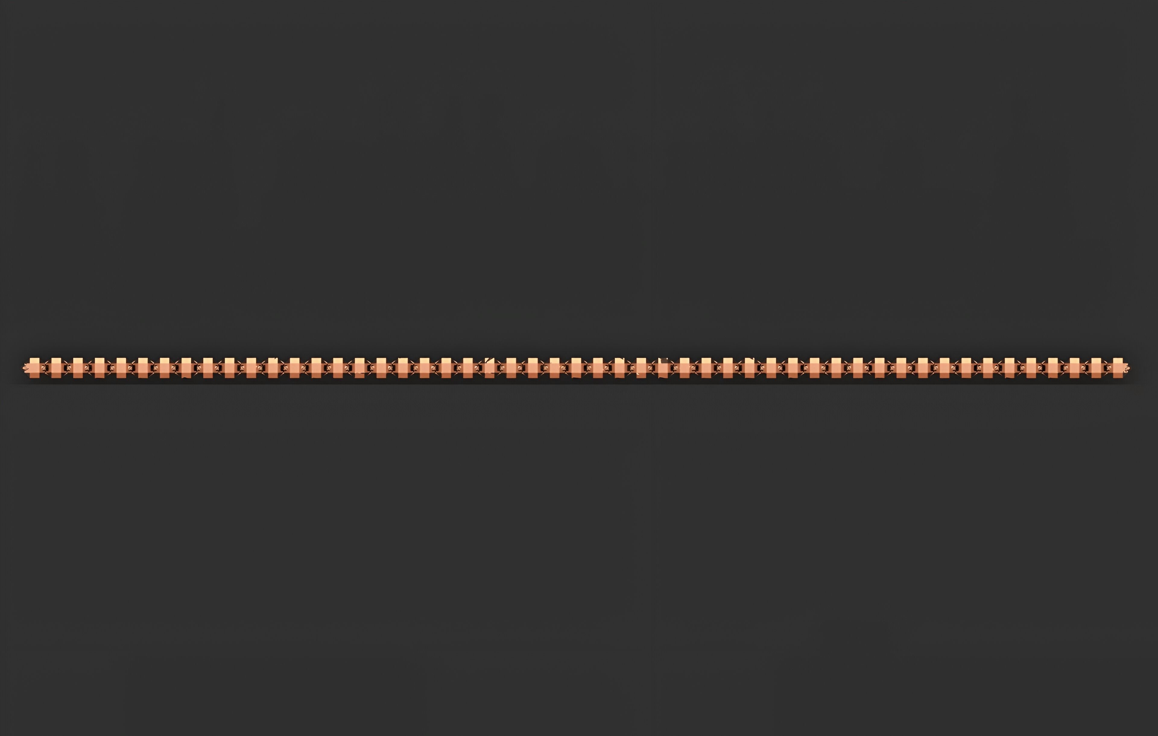 Gold Chain Bracelet 3D print model_9