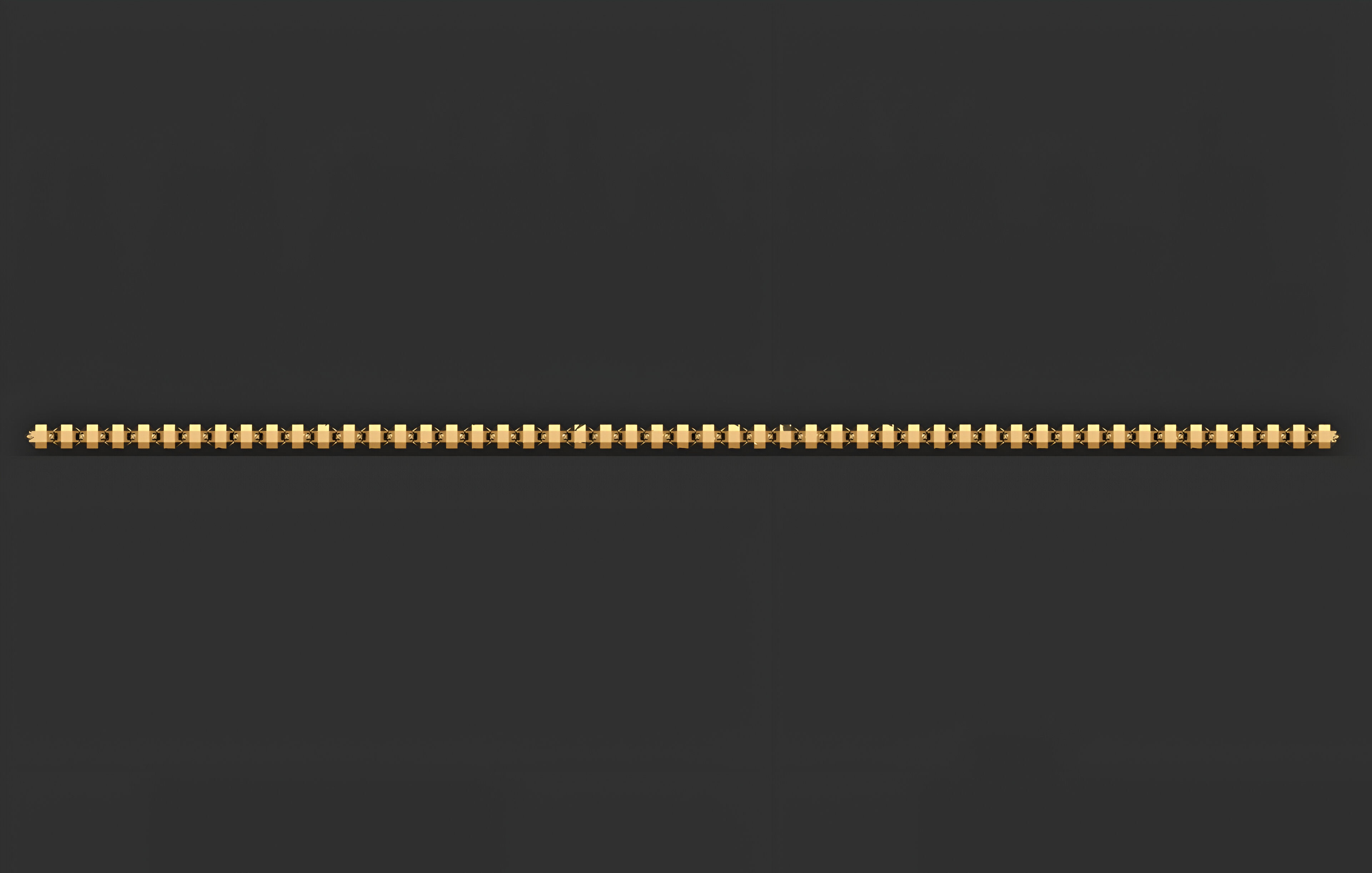 Gold Chain Bracelet 3D print model_5