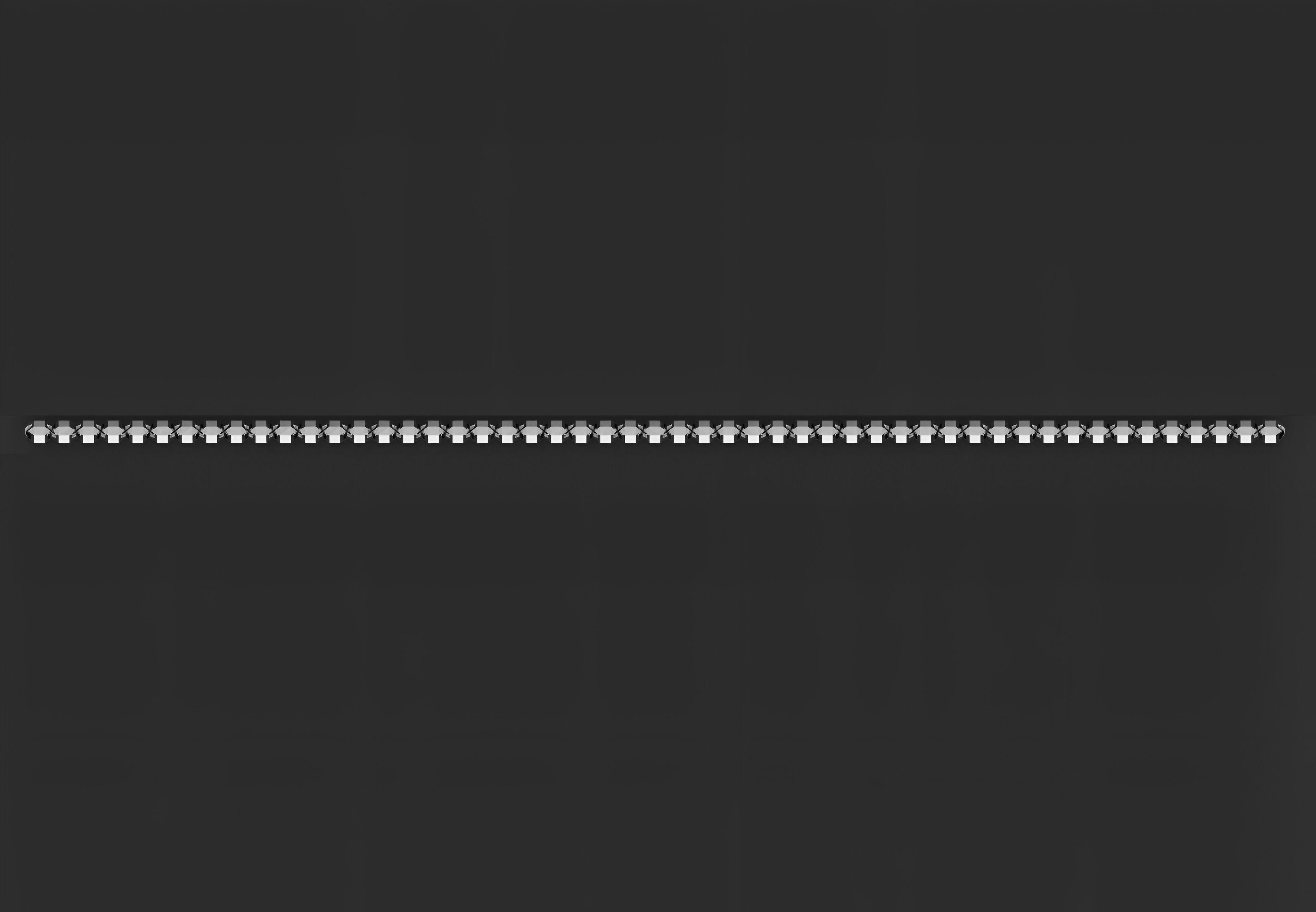 Gold Chain Bracelet 3D print model_1