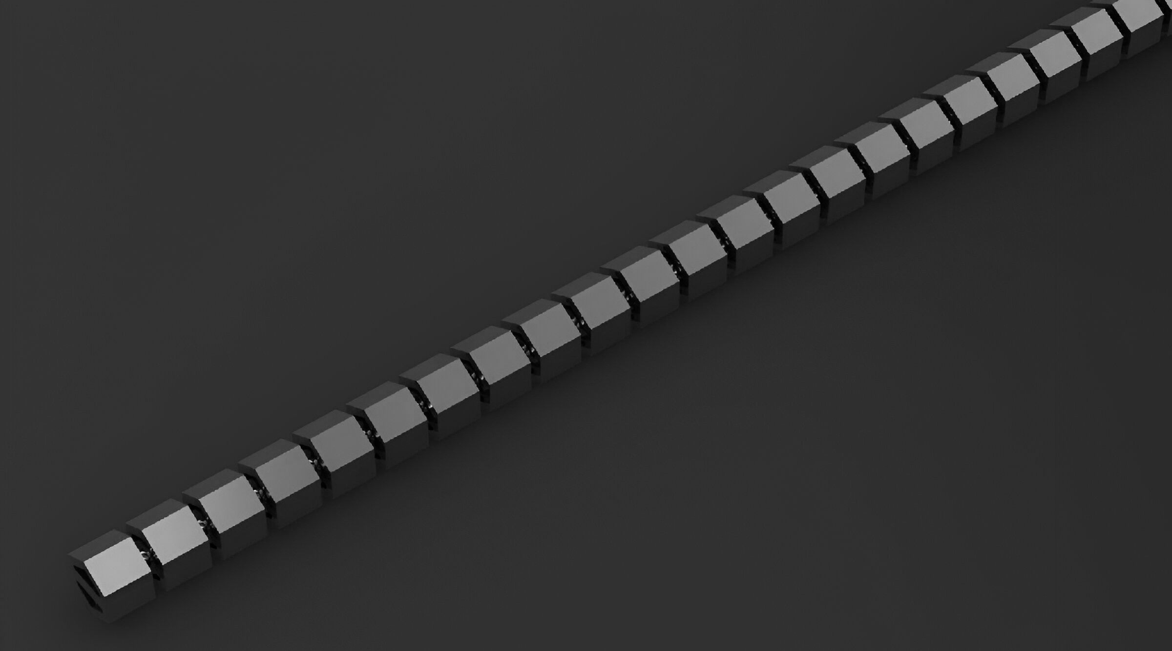 Gold Chain Bracelet 3D print model_9