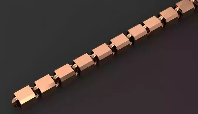 Gold Chain Bracelet 3D print model