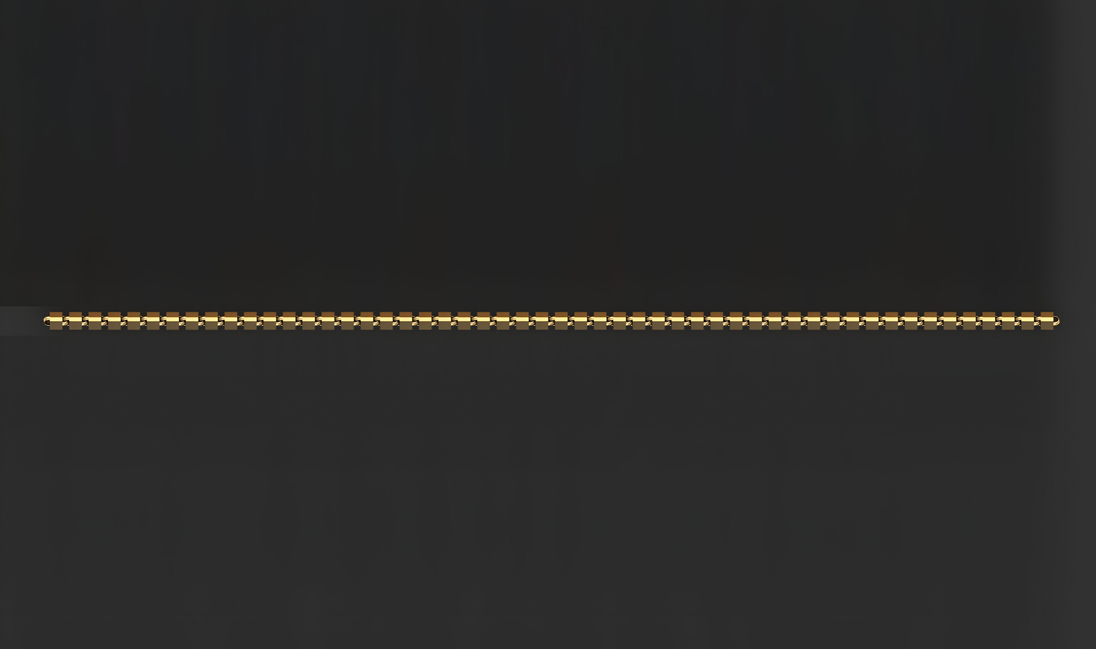 Gold Chain Bracelet 3D print model_4