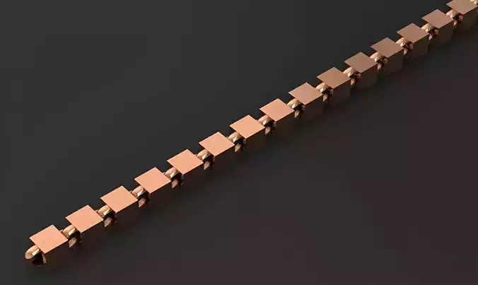 Gold Chain Bracelet 3D print model