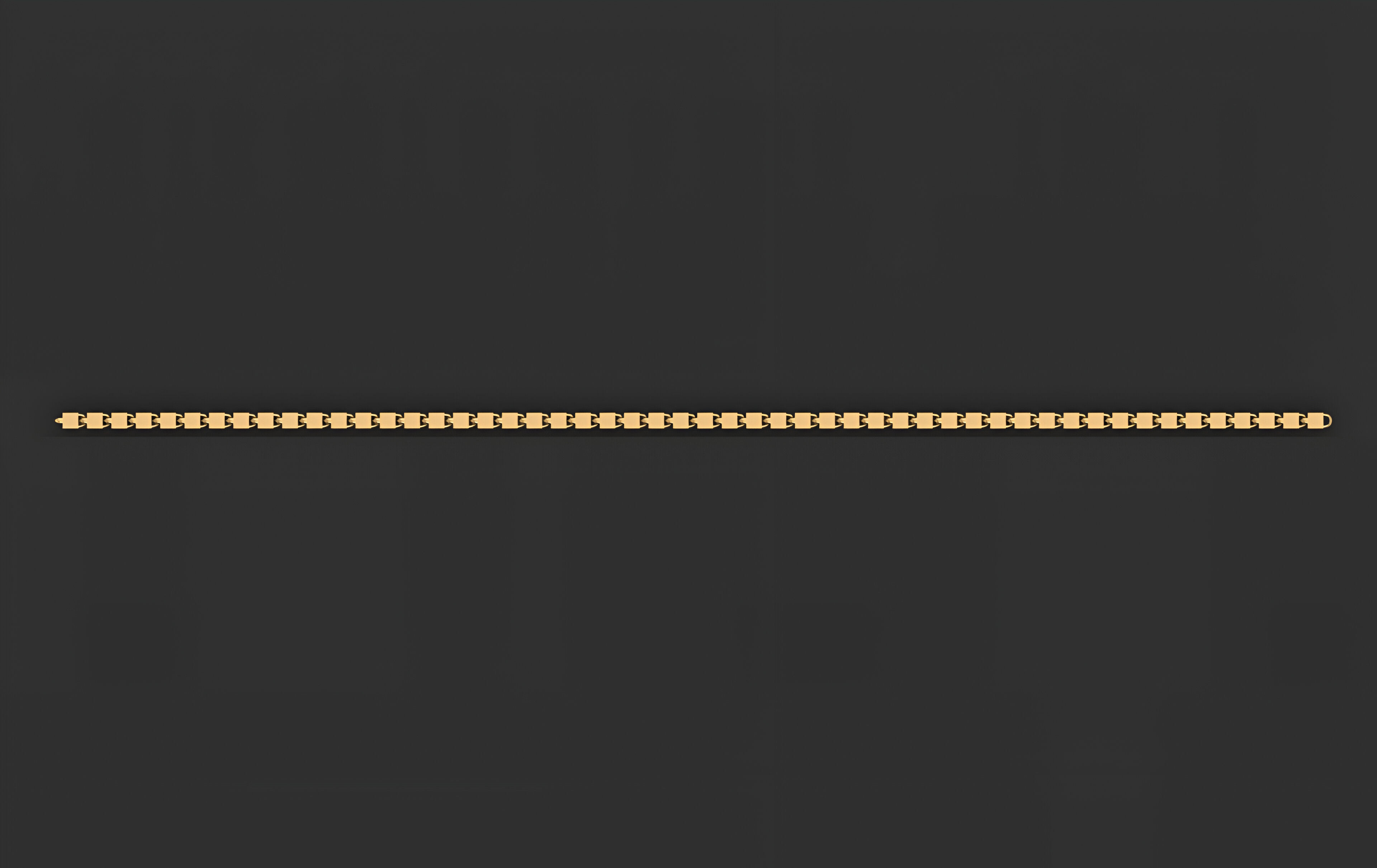 Gold Chain Bracelet 3D print model_3