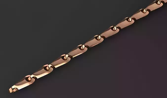 Gold Chain Bracelet 3D print model