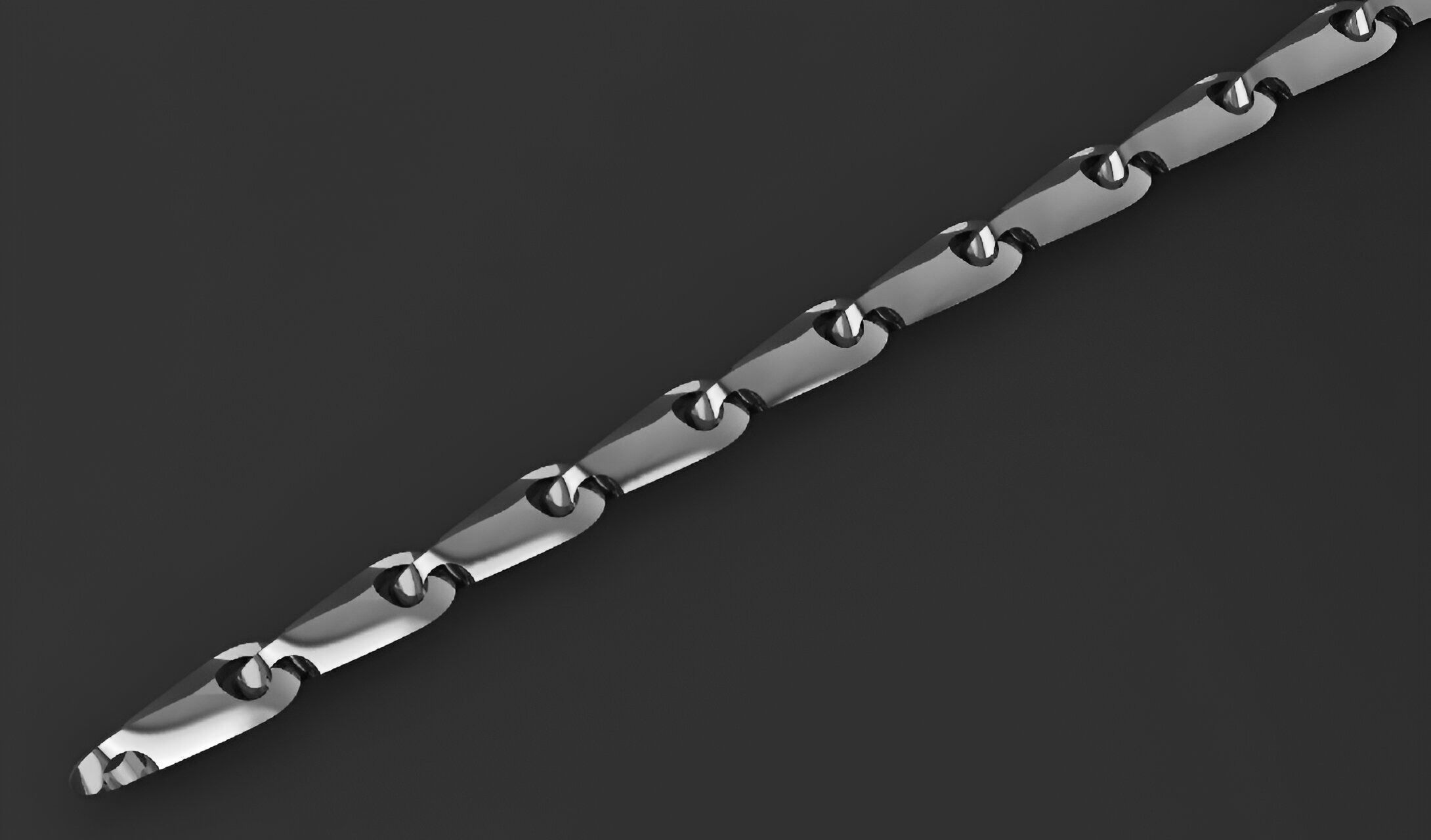 Gold Chain Bracelet 3D print model_1